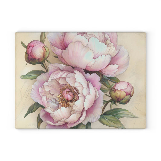 Floral Glass Cutting Board