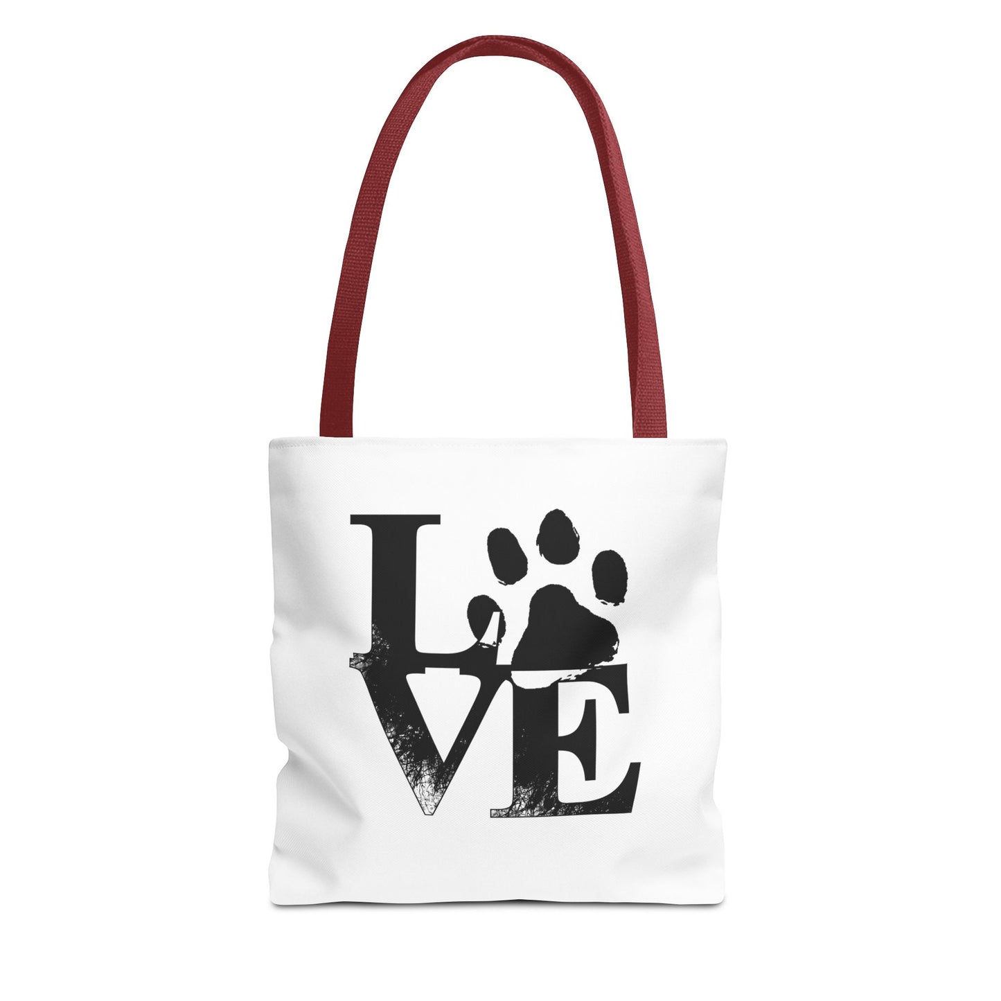 Love Paw Print Tote Bag, Pet Lover's Gift, Eco-Friendly Shopping Bag, Animal Rescue Fundraiser, Personalized Pet Tote