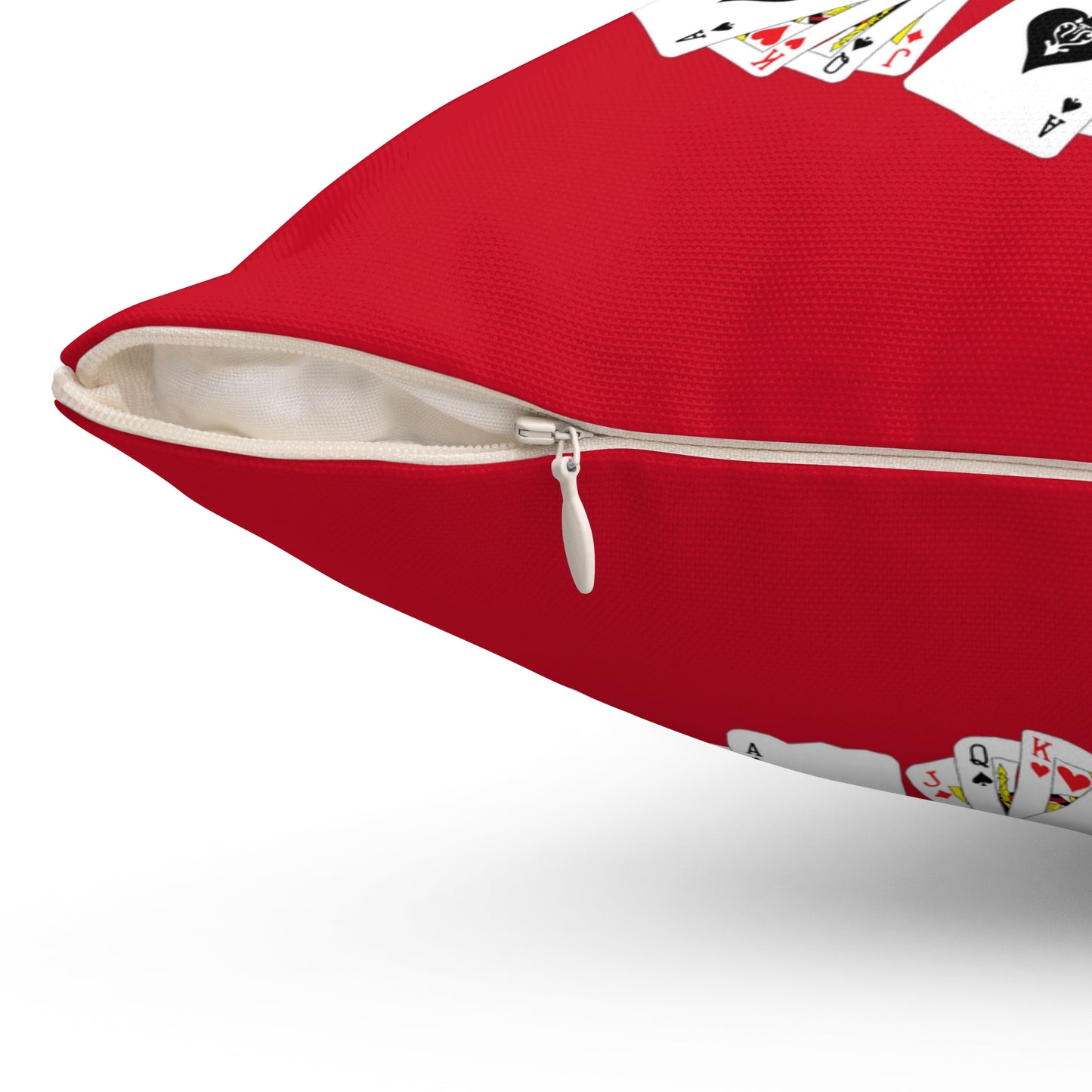 Playing Cards Themed Pillow, Fun Home Décor, Gift for Gamers, Poker Night Cushion, Card Game Decoration