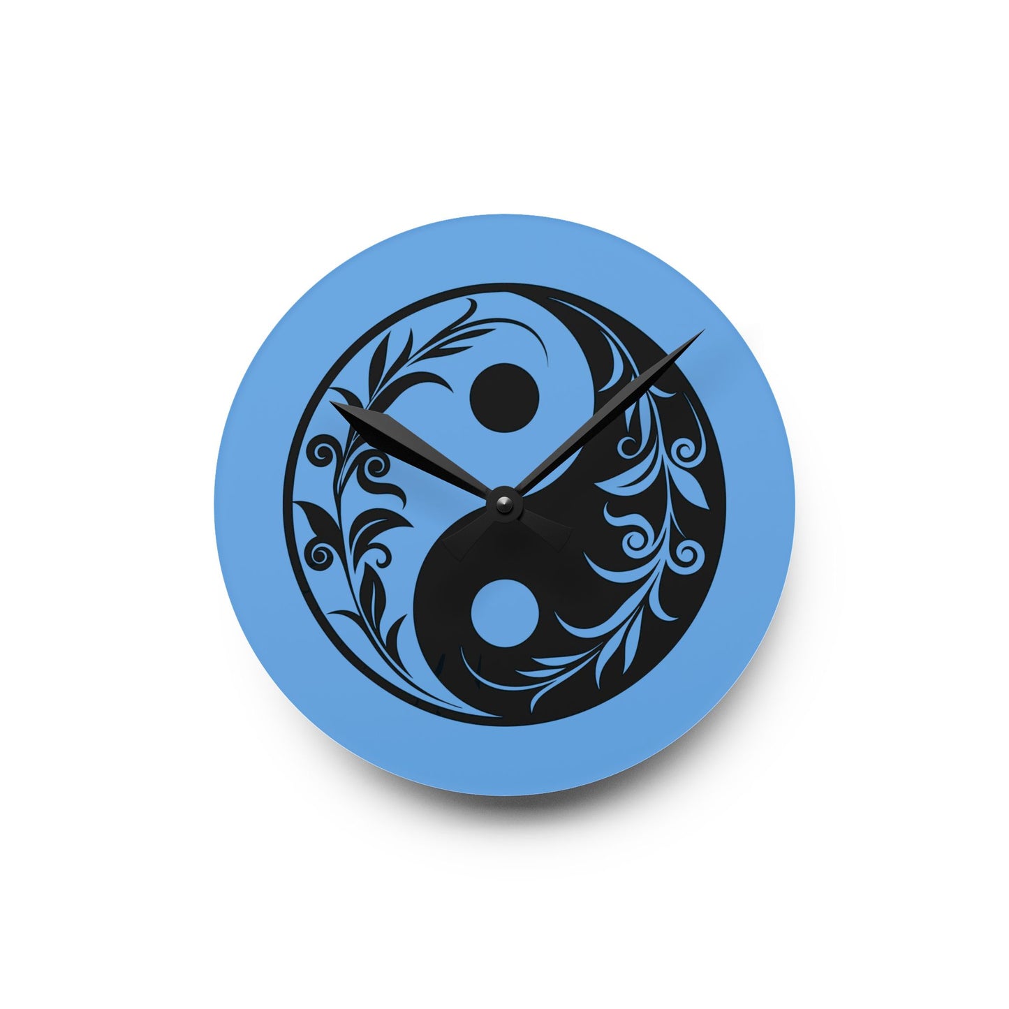 Yin Yang Acrylic Wall Clock, Bohemian Decor, Modern Home Accent, Statement Art, Gift for Yoga Lovers, Unique Wall Art