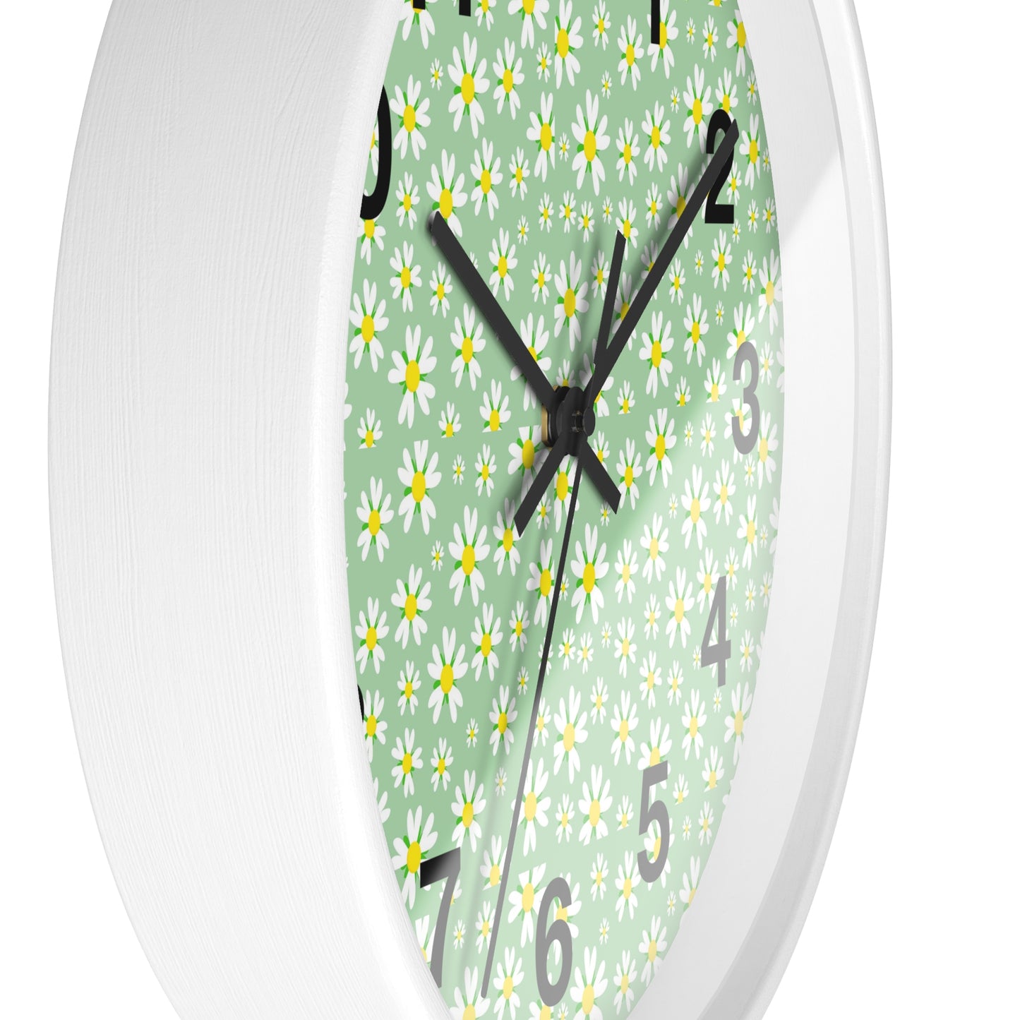 Floral Wall Clock, Rustic Home Decor, Spring Wall Art, Flower Design Clock, Unique Timepiece for Living Room, Gift for Her