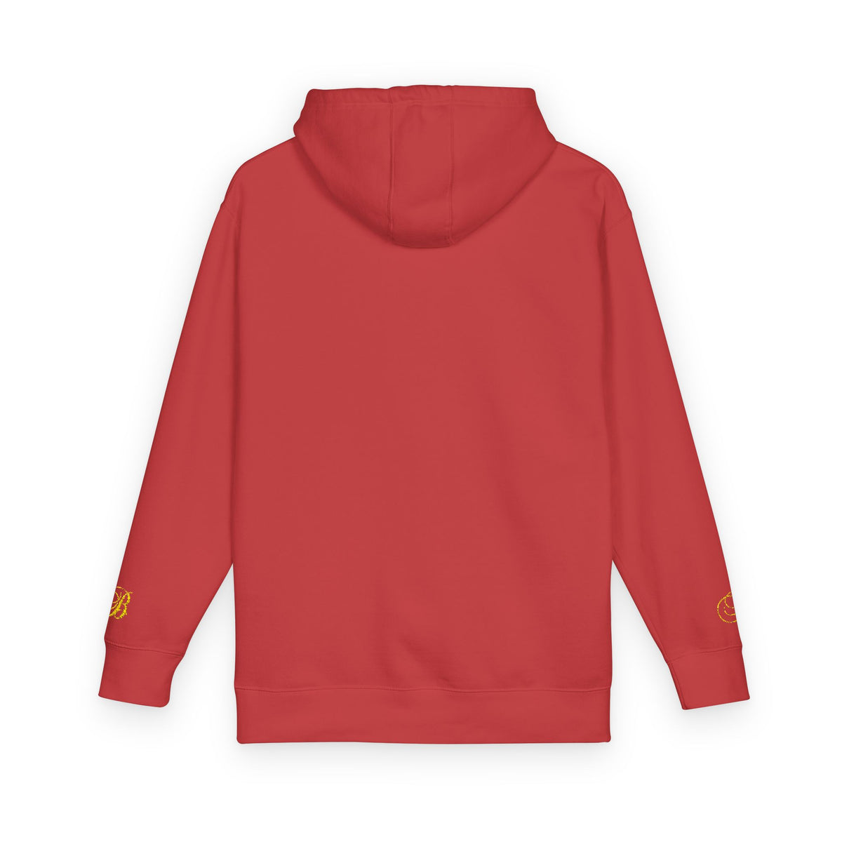 Coral Gold Floral Initial Hoodie — Monogram 'B' Casual Pullover