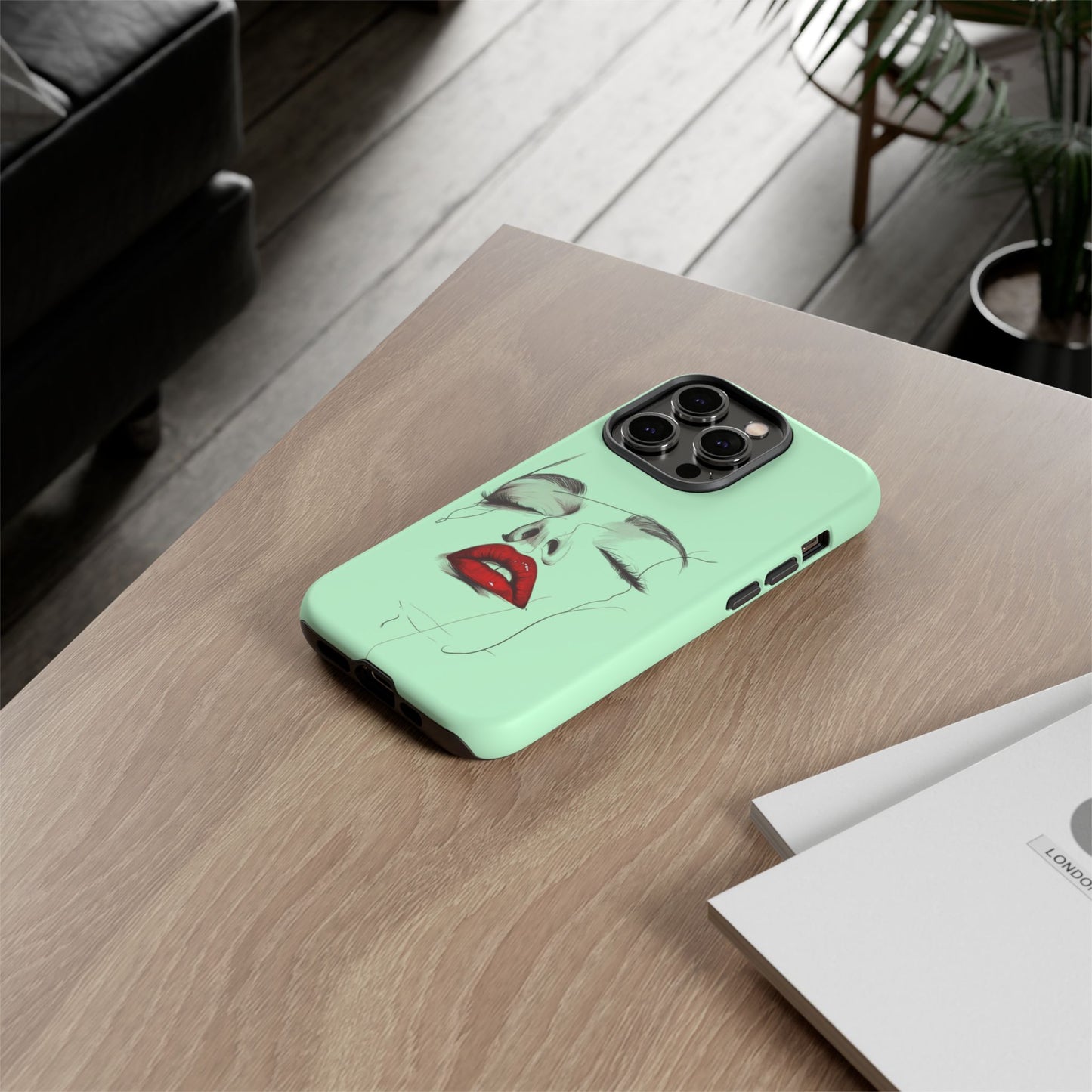 Stylish Phone Case, Artistic Phone Cover, Trendy Tech Accessory, Unique Cell Phone Protector, Gift for Her, Modern Aesthetic