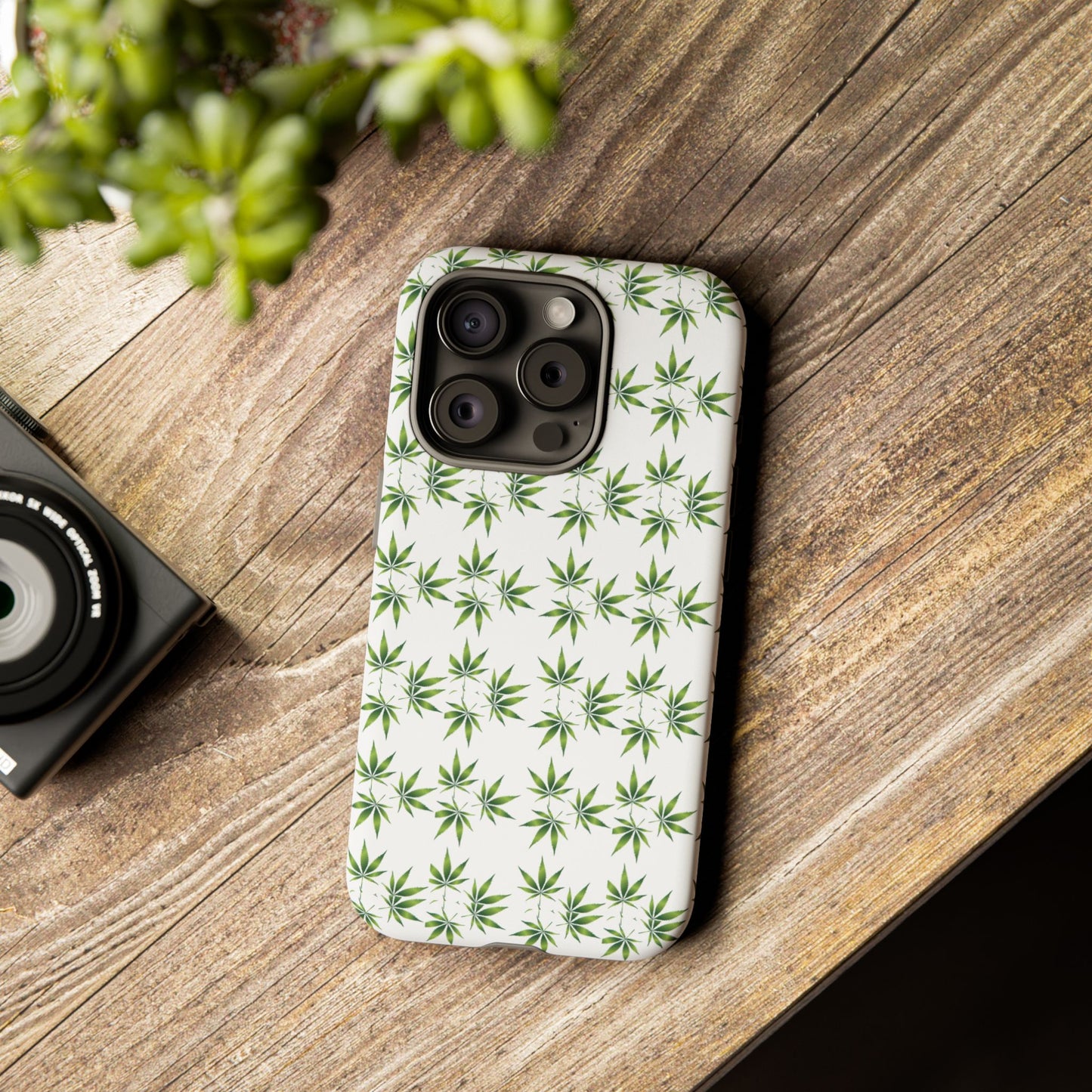 Stylish Phone Case with Cannabis Leaf Design, Durable Phone Cover, Gift for Stoner Friends, Unique Phone Accessory, Nature-Inspired Design
