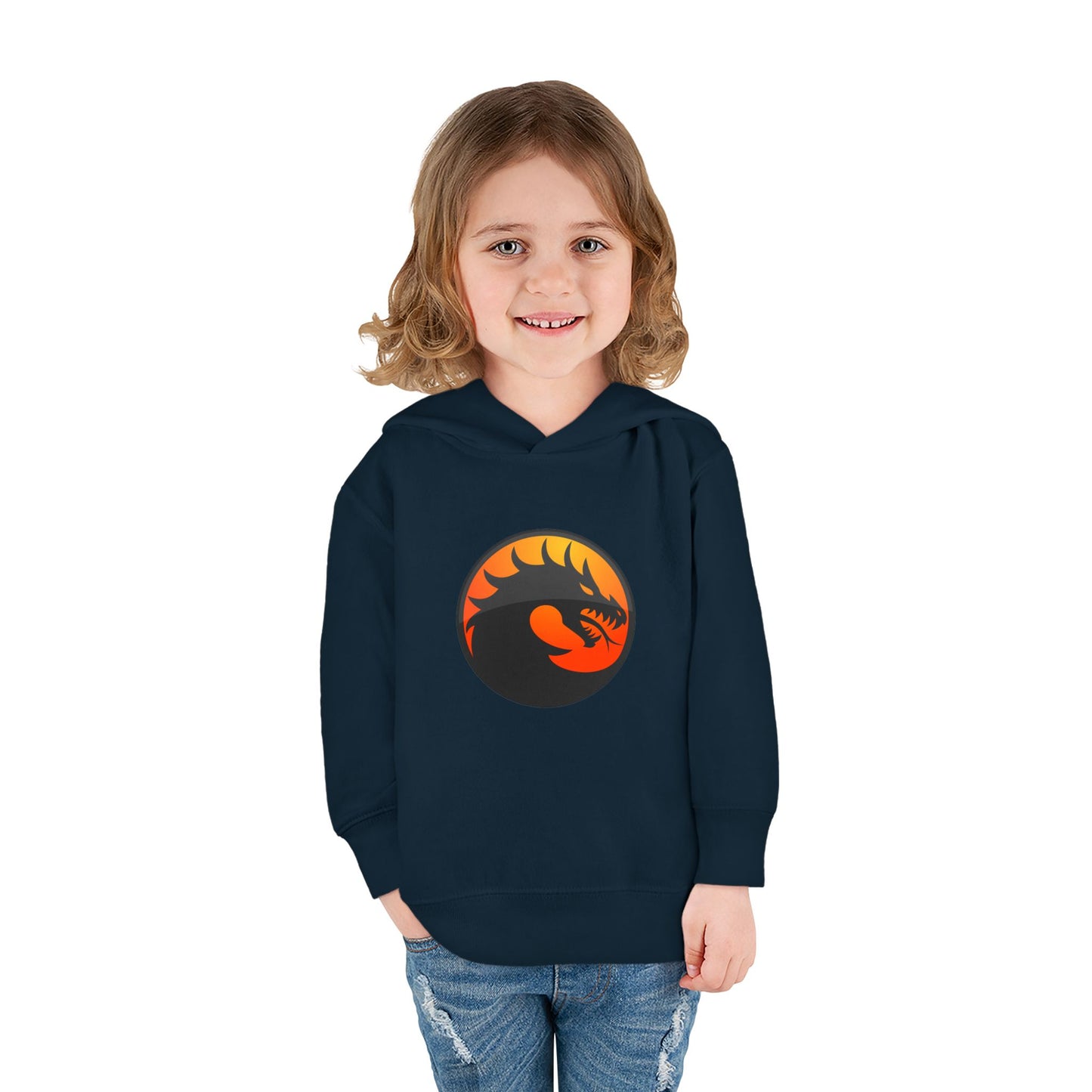 Toddler Fleece Hoodie with Dragon Design, Cozy Kids Pullover, Perfect for Playtime, Birthday Gift, Halloween Costume, Dragon Lover Apparel