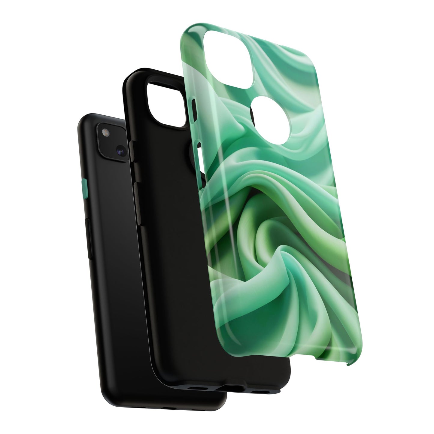 Stylish Phone Case, Tough Case, Green Abstract Design, Cell Phone Cover, Unique Gift, Trendy Accessory