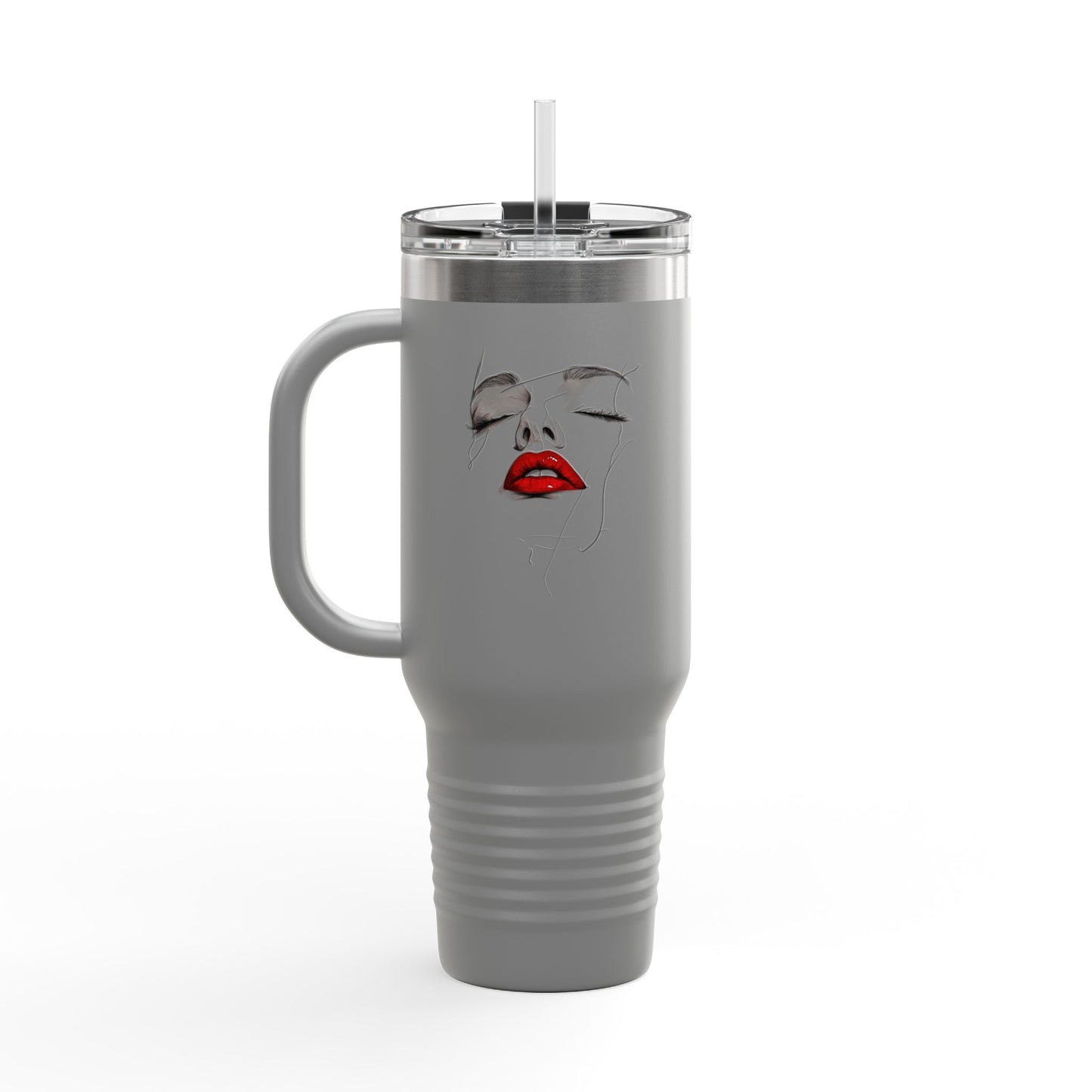 Chic Insulated Travel Mug, 40oz | Stylish Coffee Cup, Perfect for Road Trips, Fashionable Drinkware, Gift for Her, Reusable Travel Cup