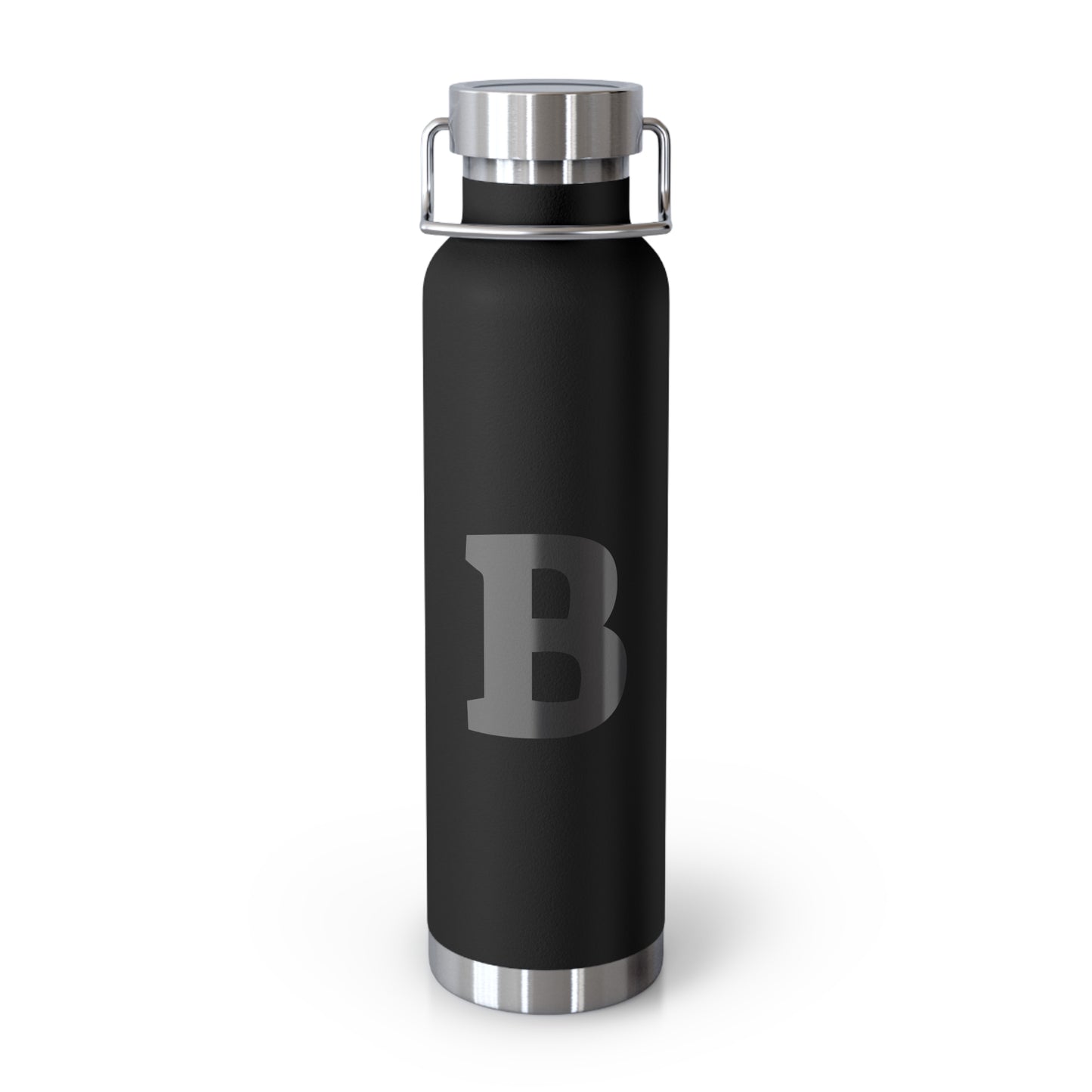 Personalized Copper Insulated Water Bottle, 22oz - "B" Custom Monogram, Travel Mug, Fitness Bottle, Hydration Gift, Eco-Friendly