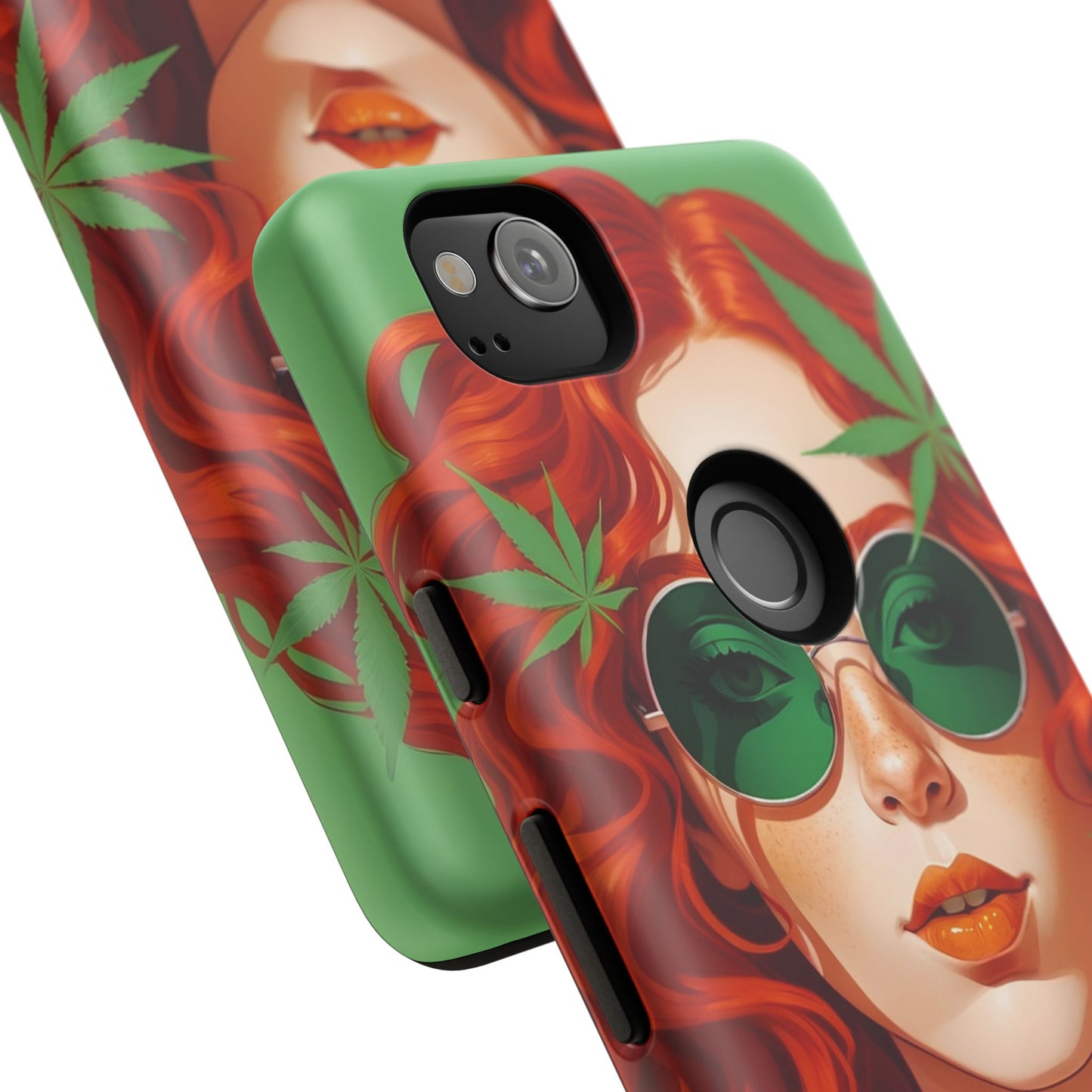 Vibrant Phone Case with Retro Greenery Design, Trendy Case for Casual Look, Gift for Her, Summer Vibes, Unique Phone Accessory