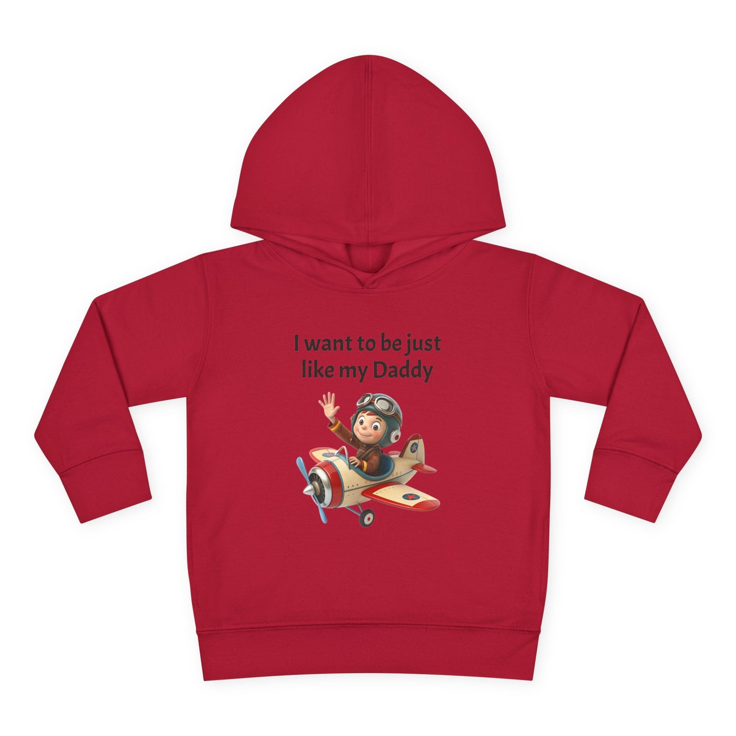Whimsical Toddler Hoodie - I Want to Be Just Like My Daddy, Kids Pullover