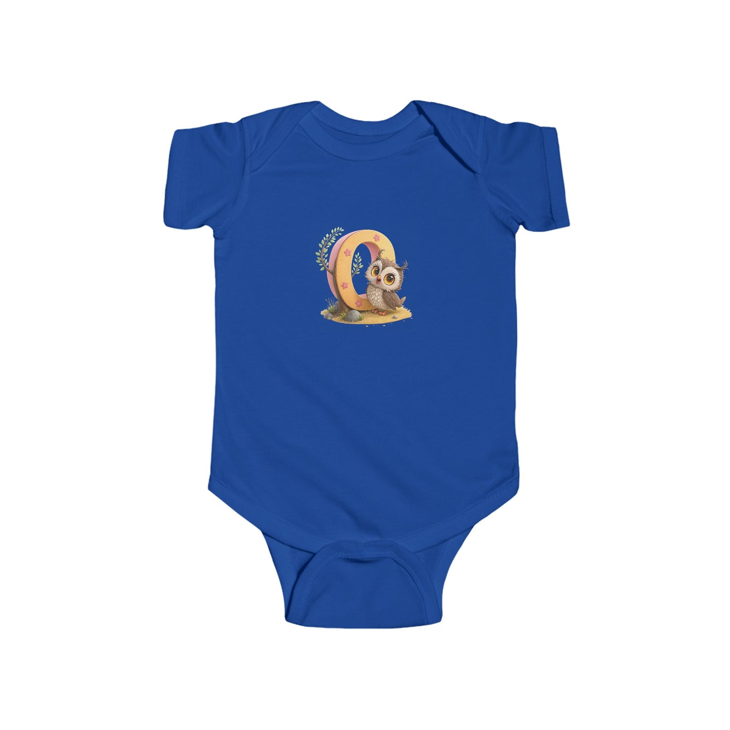Cute Animal Themed Infant Bodysuit Letter O, Adorable Baby Outfit, Birthday Gift, Baby Shower Present, Newborn Clothes, Holiday Gift