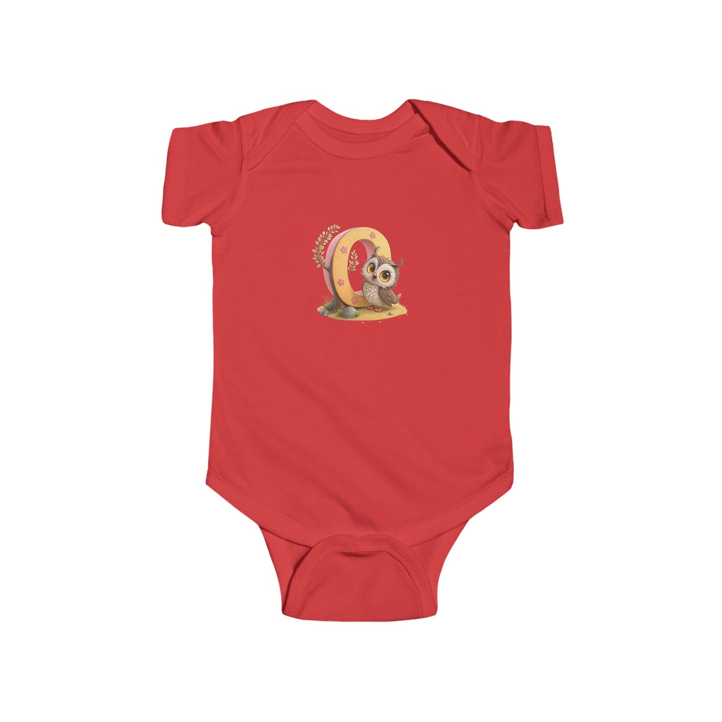 Cute Animal Themed Infant Bodysuit Letter O, Adorable Baby Outfit, Birthday Gift, Baby Shower Present, Newborn Clothes, Holiday Gift