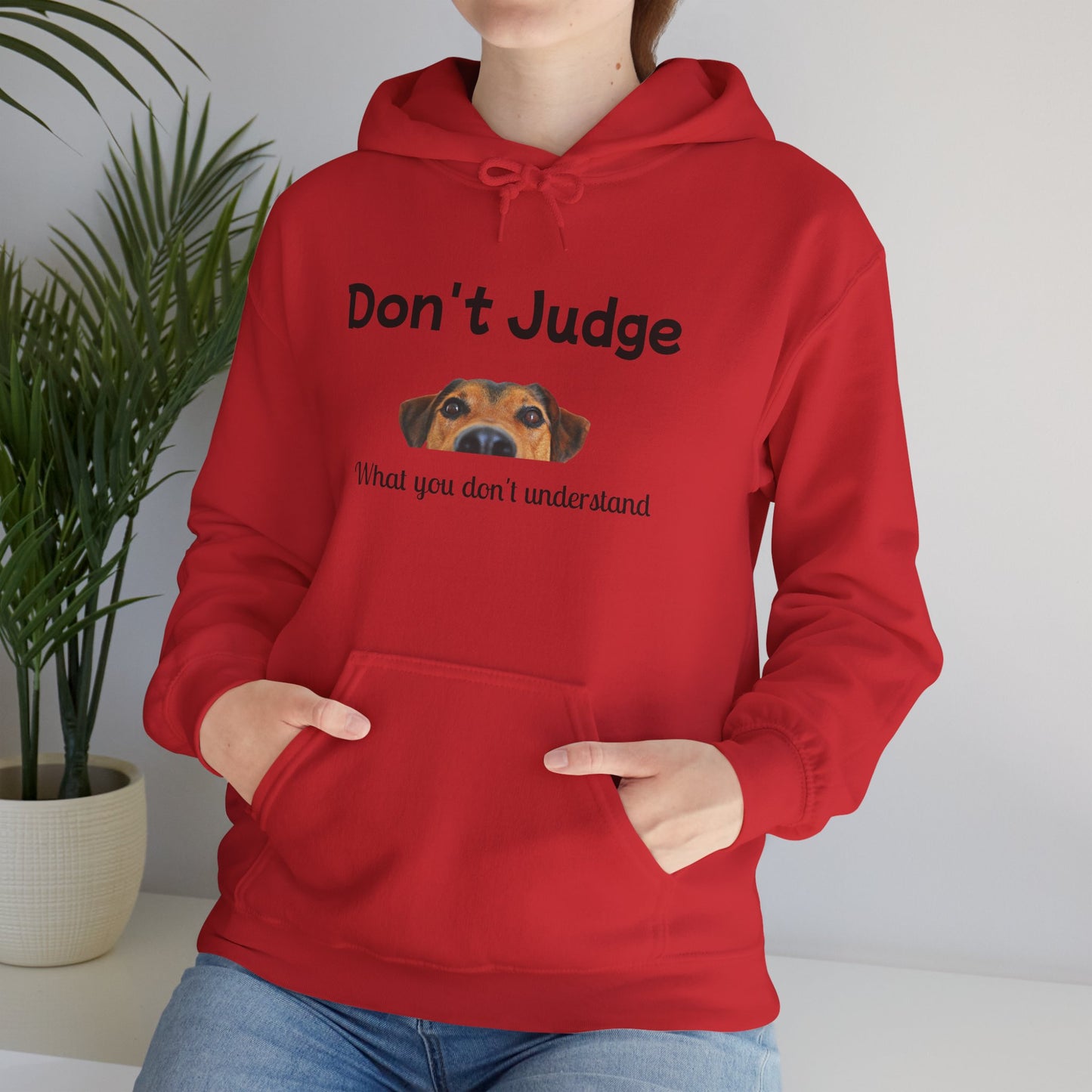 Don't Judge Hoodie - Funny Dog Sweatshirt for Dog Lovers, Perfect Gift for Pet Owners, Cozy Casual Wear, Great for All Occasions