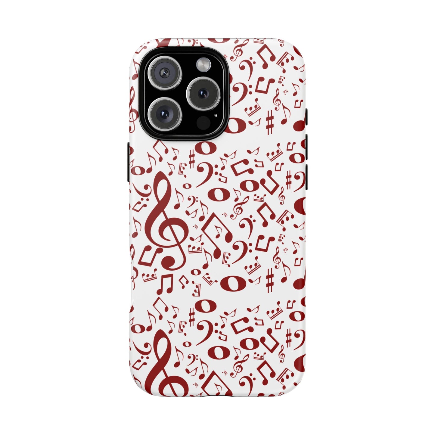 Musical Note Phone Case, Tough iPhone Cover, Gift for Musicians, Customizable, Music Lover's Accessory, Durable Phone Protection