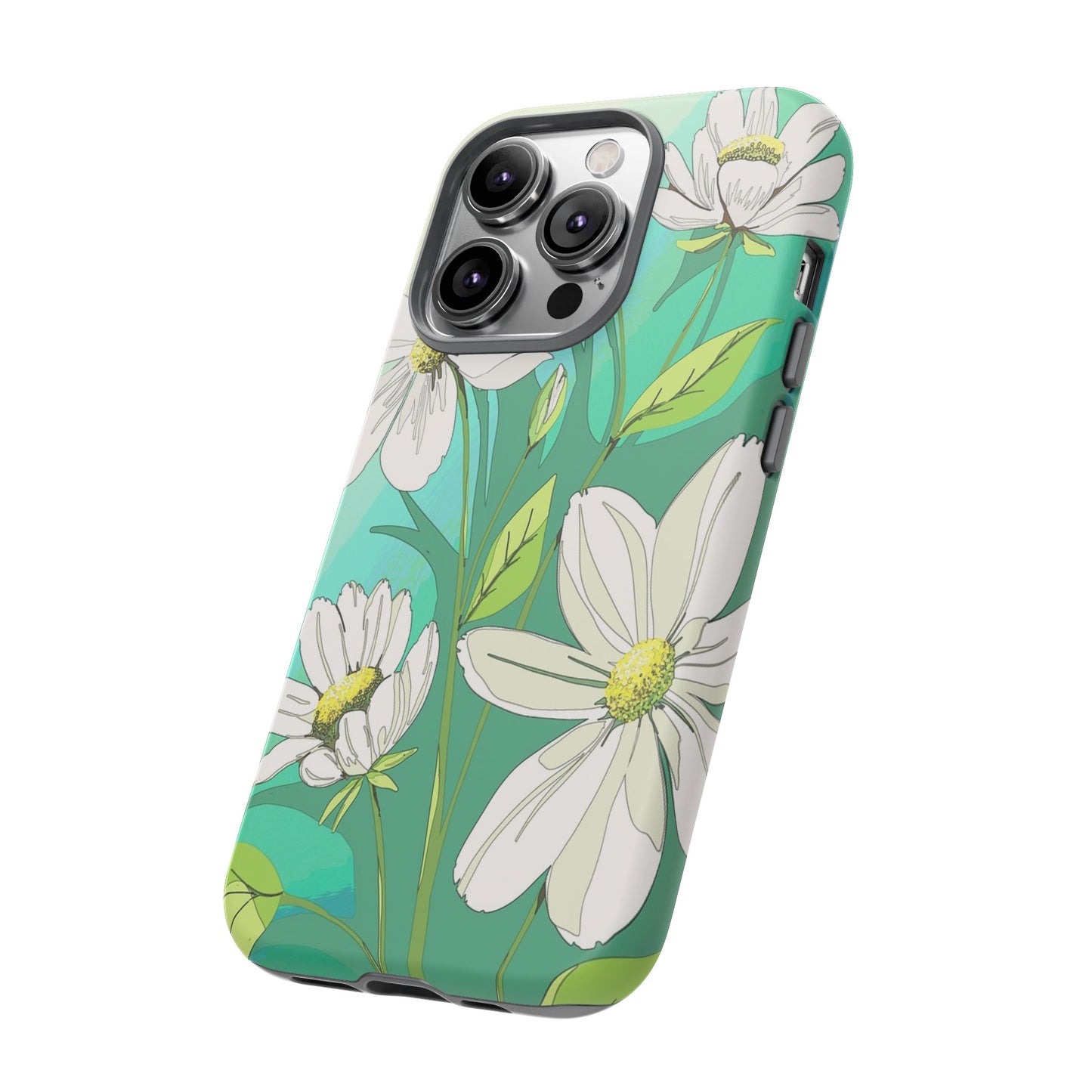 Floral Phone Case, Tough Cases, Flower Design, Nature Inspired, Eco-Friendly Cover, Unique Gift for Her, Spring Accessories