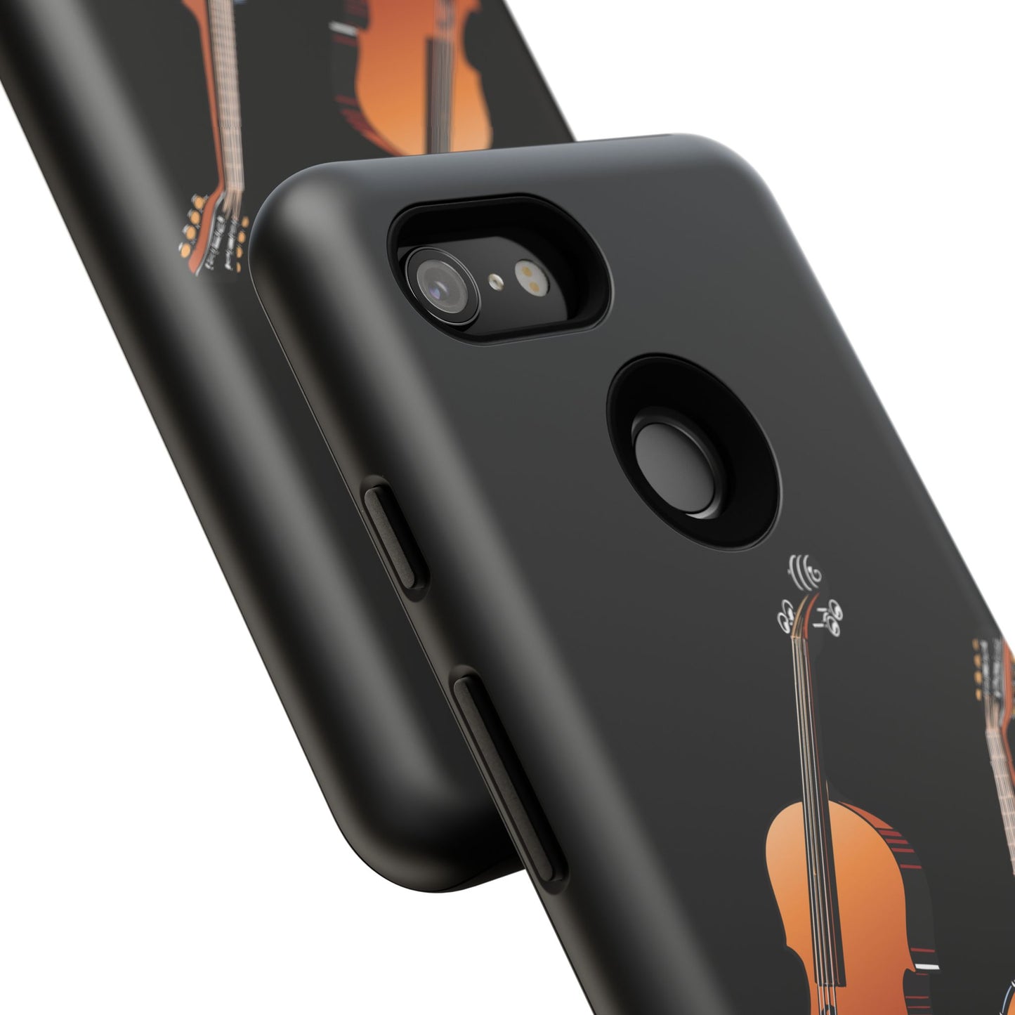 Musical Instrument Phone Case - Violin & Banjo Design, Music Lover Gift, Unique Phone Cover, Holiday Gift, Durable Tough Cases
