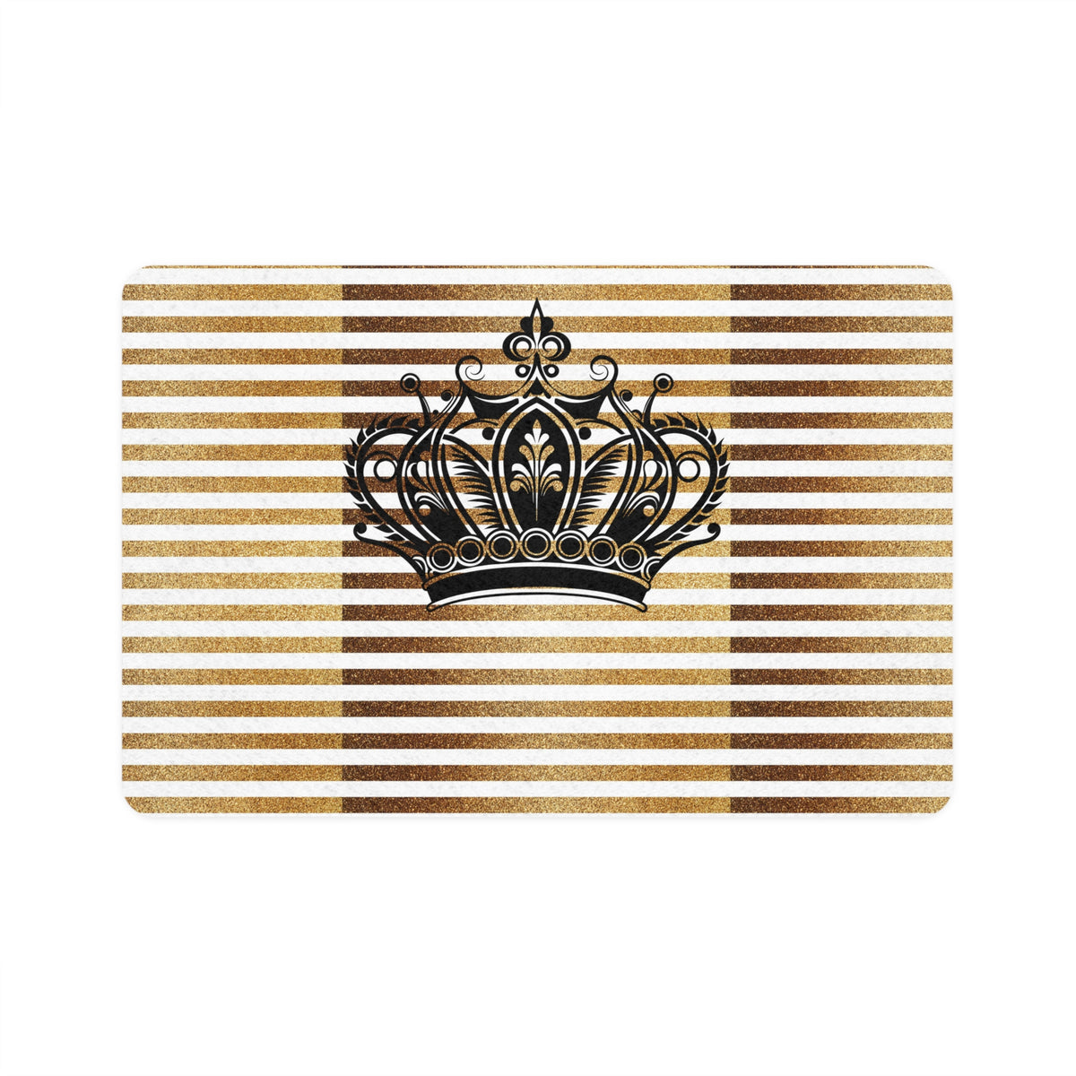 Royal Crown Gold Stripe Pet Food Mat (12x18)