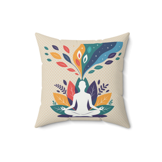 Meditation Pillow, Colorful Yoga Cushion, Boho Decor, Mindfulness Gift, Relaxation Decor, Meditation Space Accessories