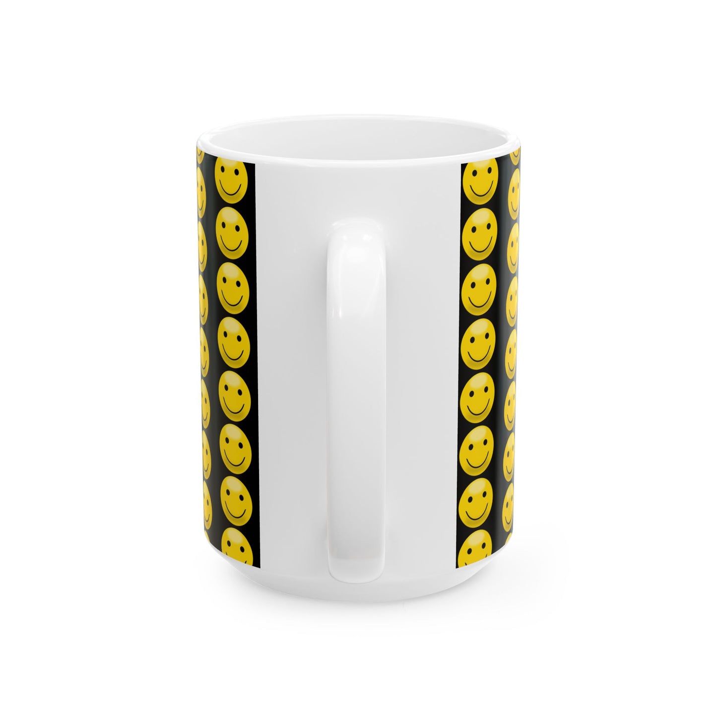 Smiley Face Ceramic Mug, Cheerful Coffee Cup for Happiness, Unique Gift for Friends, Birthday or Holiday Joy, Positive Vibes
