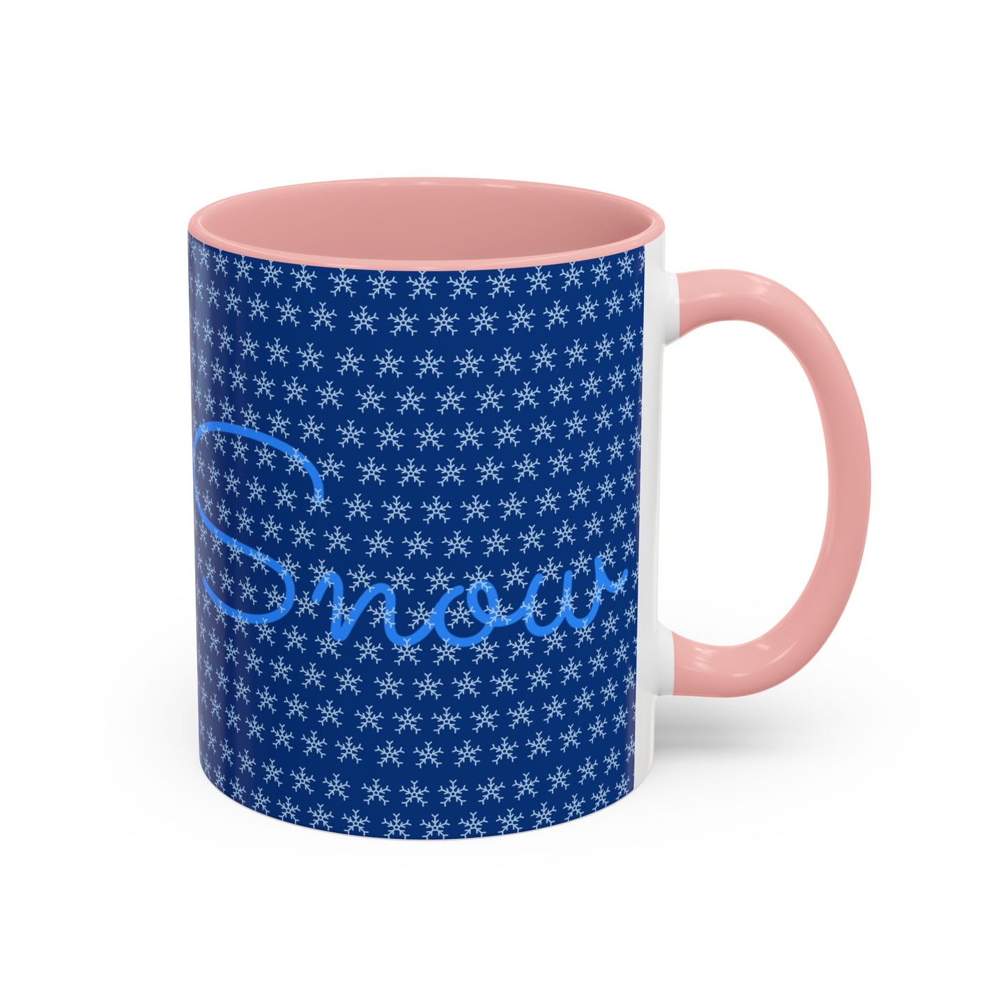 Snowy Night Accent Coffee Mug - Cozy Winter Drinkware, Seasonal Gifts, Holiday Décor, Comfortable Sipping, Blue Design