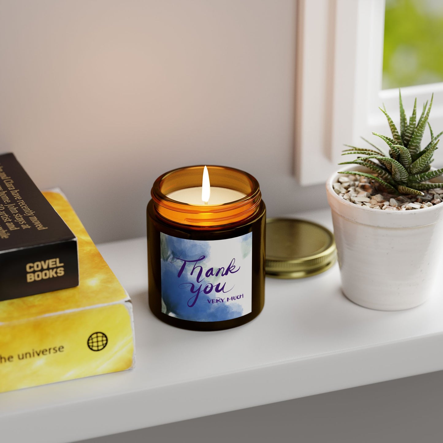 Thank You Scented Candles, Coconut Apricot Wax, Gifts for Her, Home Fragrance, Relaxation, Bridal Shower, Birthday