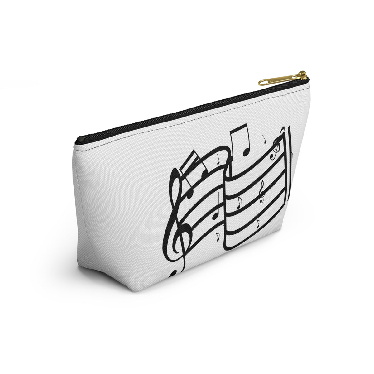 Music Notes Accessory Pouch — T-Bottom Makeup & Gadget Organizer