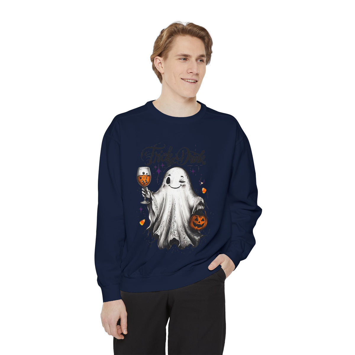Spooky Ghost Sweatshirt | Trick or Treat Apparel, Halloween Gift, Cozy Unisex Top, Fall Fashion, Casual Wear