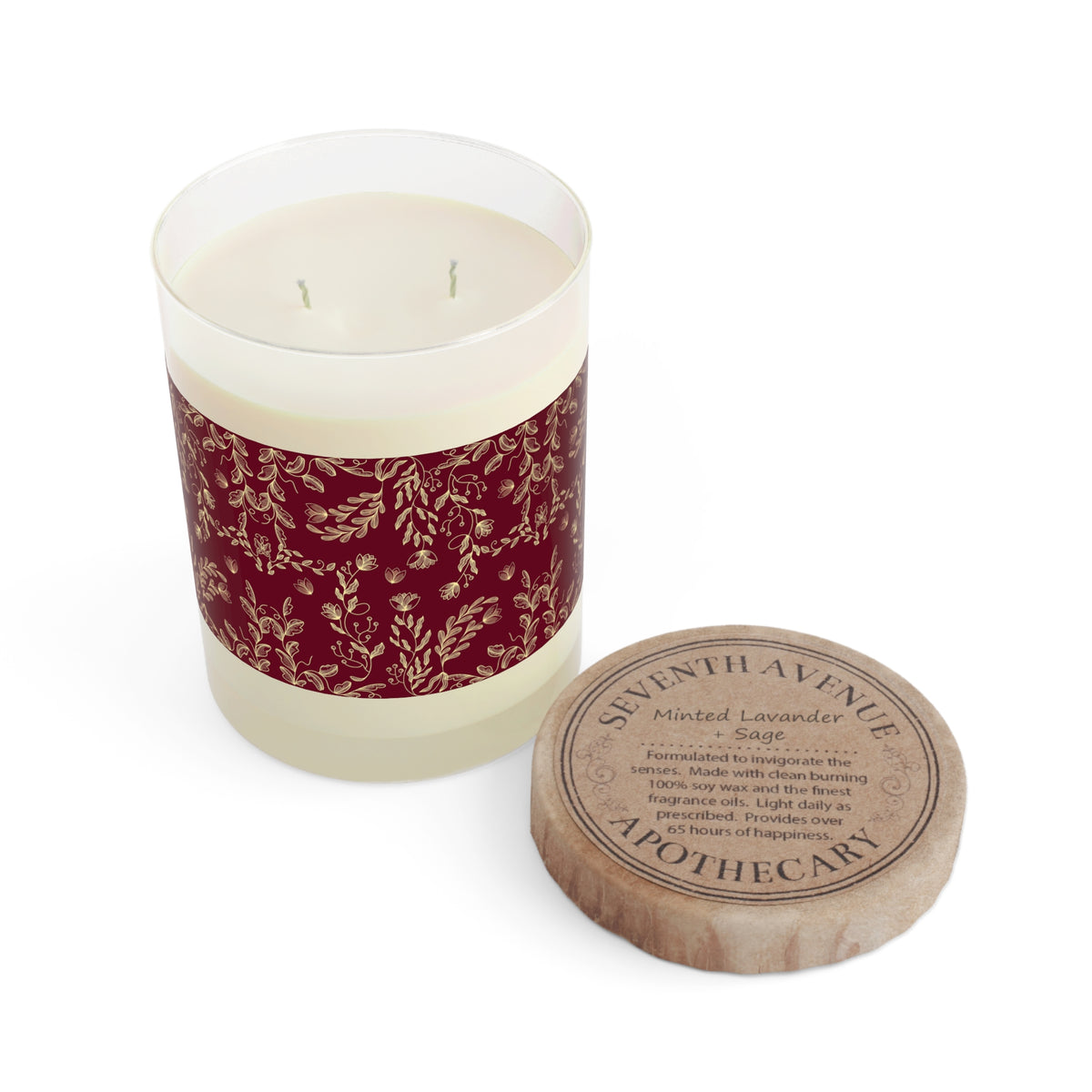 Rustic Floral Scented Candle, Cozy Home Decor, Aromatherapy Gift, Dual Wick Candle for Relaxation, Spa & Self-Care Essentials