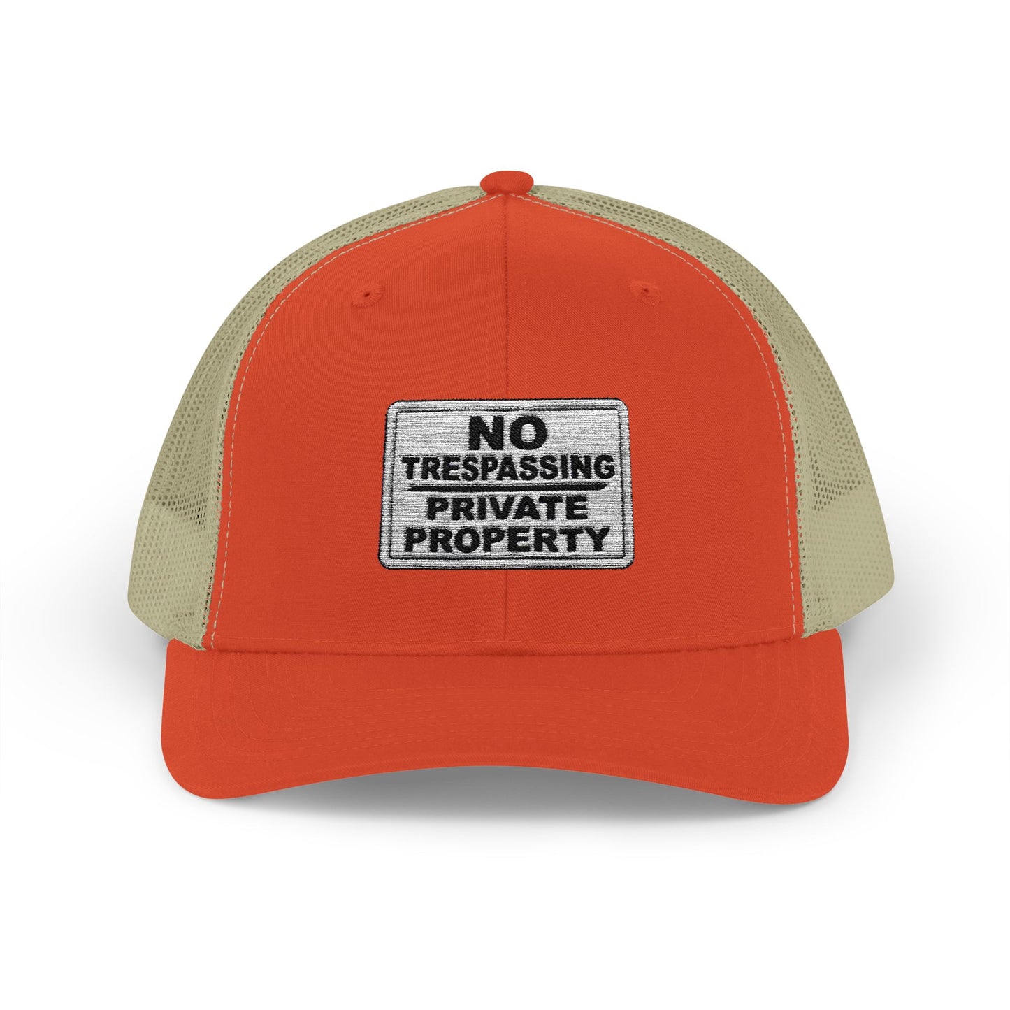 No Trespassing Snapback Trucker Cap, Outdoor Adventure Hat, Unique Gift for him, Summer Casual Style, Trendy Accessory