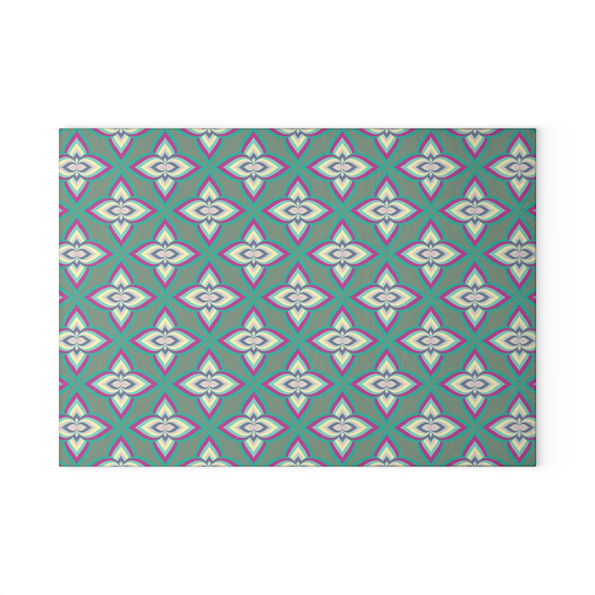 Stylish Glass Cutting Board with Geometric Pattern, Kitchen Decor, Gift for Home Cooks, Housewarming Present, Modern Kitchen Accessory