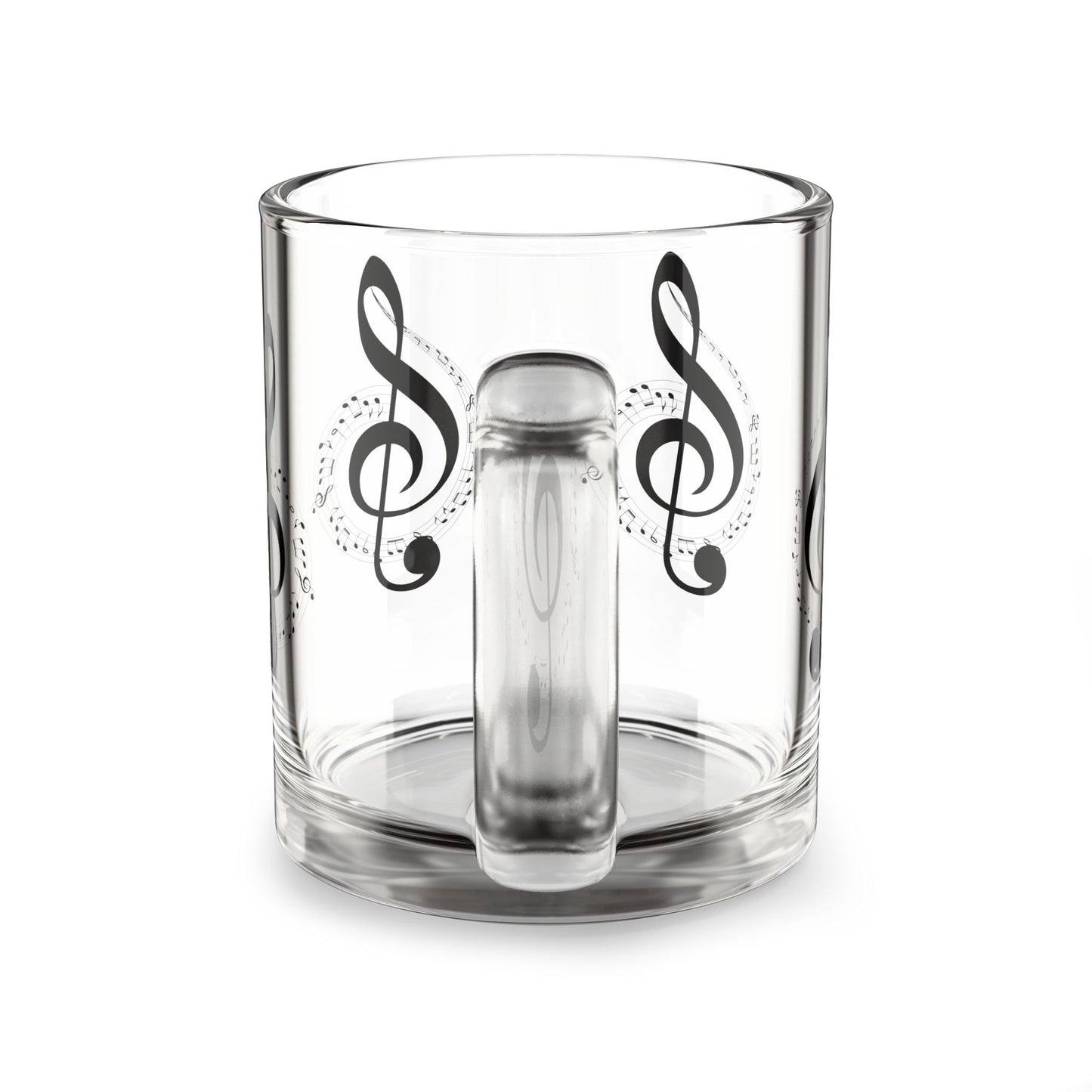 Musical Glass Mug, 10oz - Perfect for Coffee, Tea, Gifts for Music Lovers, Home Decor, Party Favors, Unique Drinkware