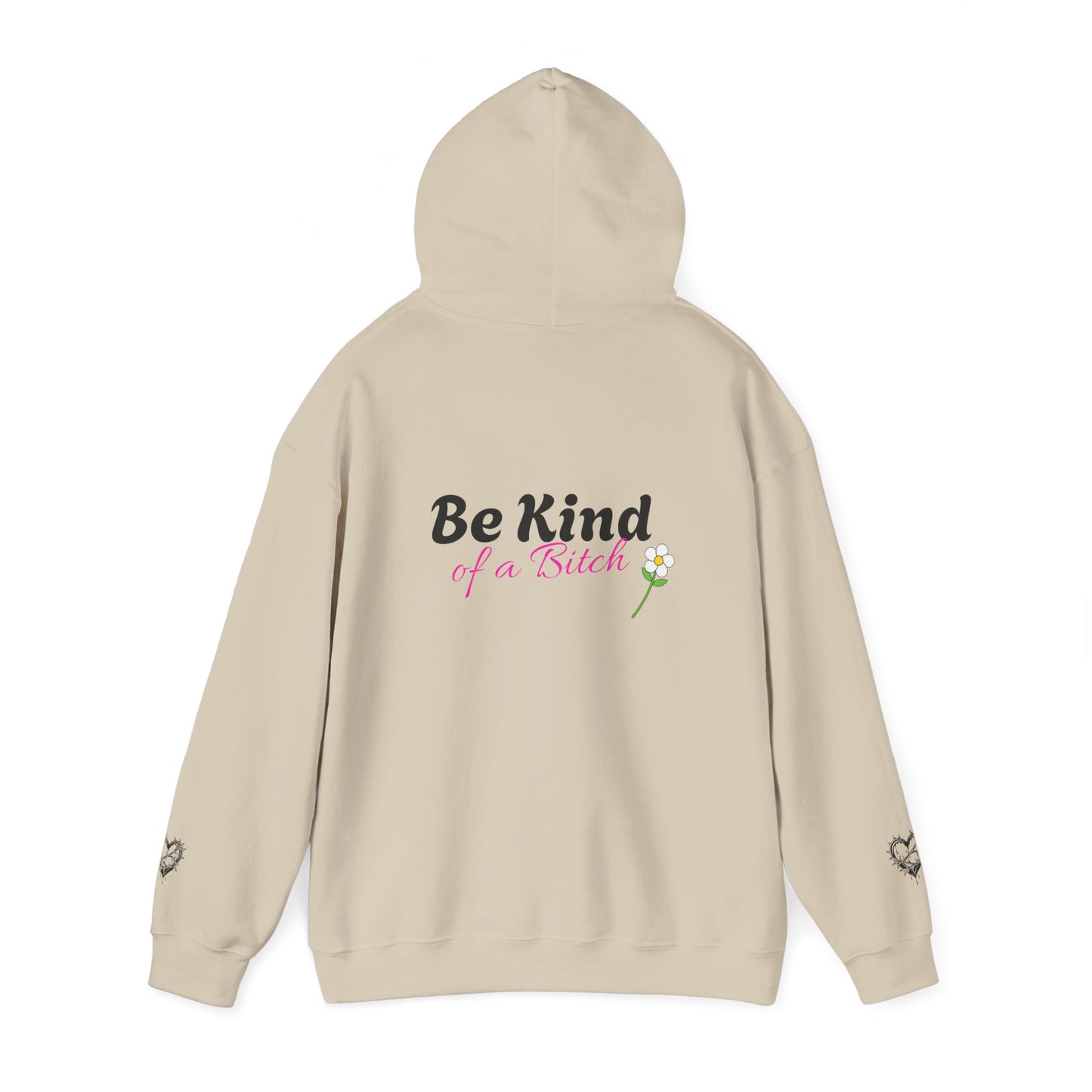 Chic Hooded Sweatshirt with Heart Design - Cozy Streetwear, Perfect Gift for Friends, Casual Style, Empowering Sayings, Unisex Fashion