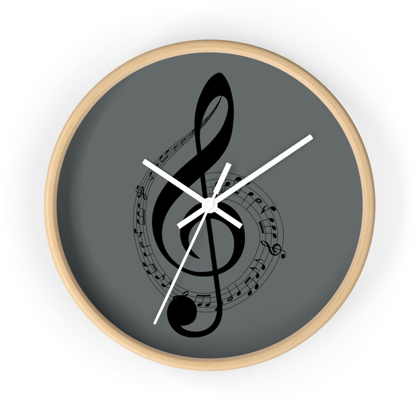 Musical Notes Wall Clock - Elegant Home Decor for Music Lovers
