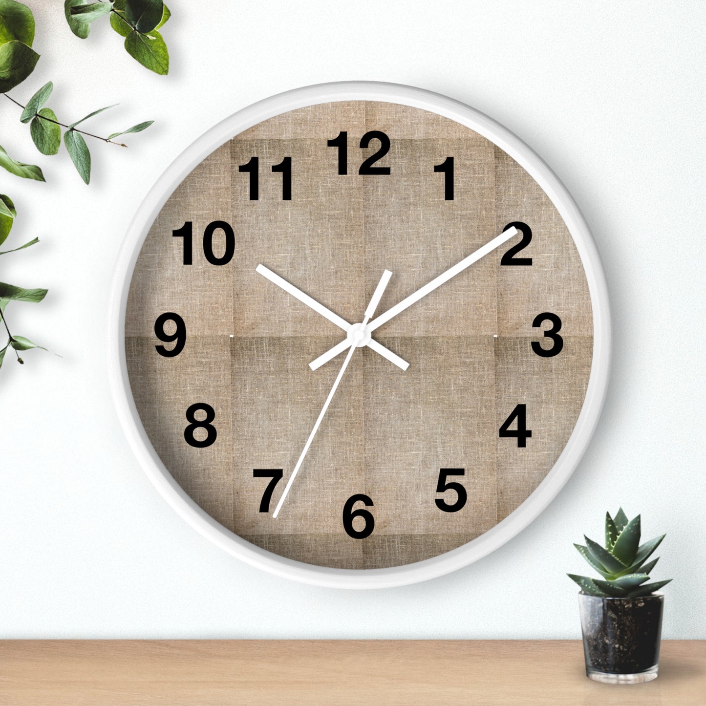 Minimalist Natural Wall Clock | Rustic Decor, Timeless Home Accent, Gift for Housewarming, Boho Vibe, Modern Design
