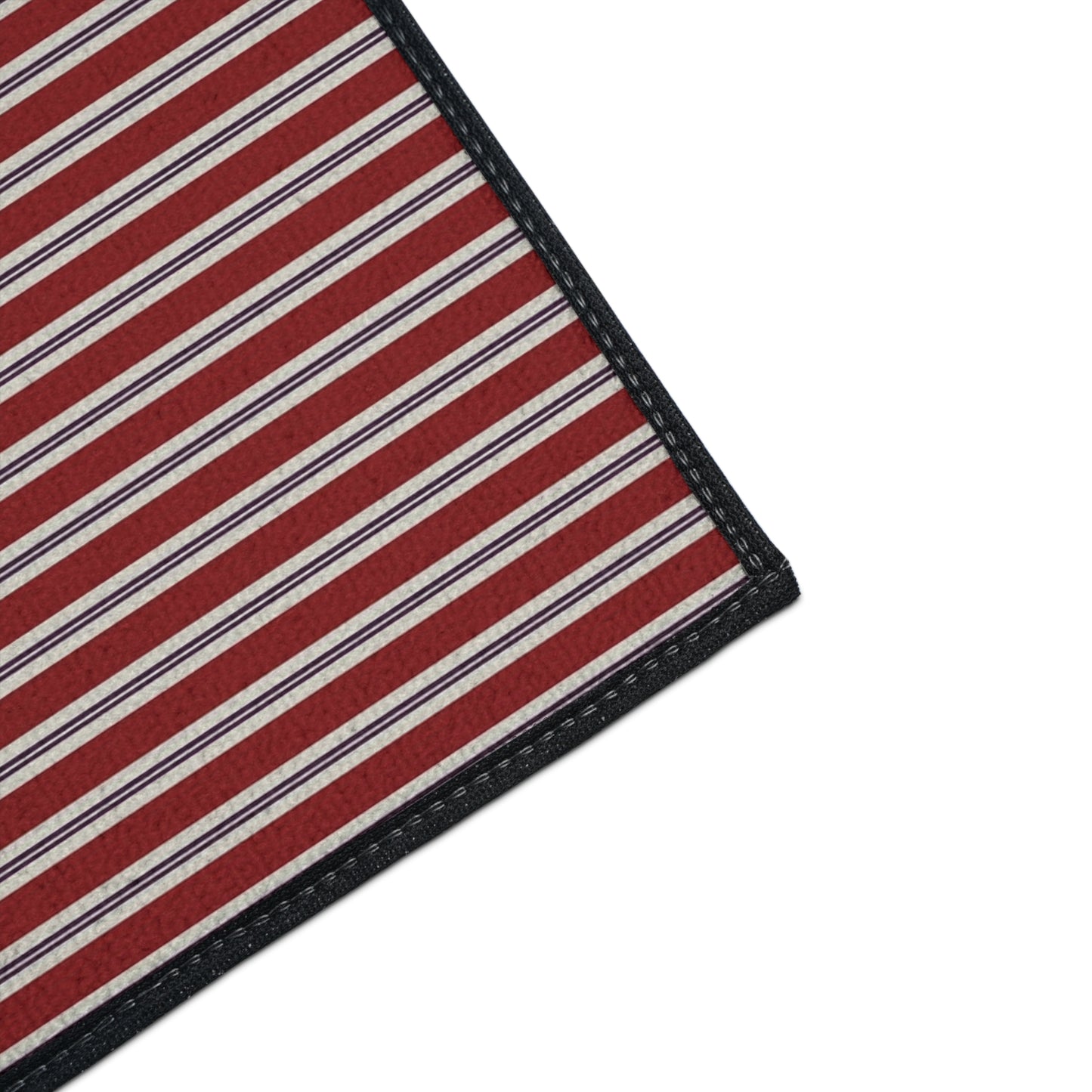 Striped Heavy Duty Floor Mat - Red & White Outdoor/Entry Rug