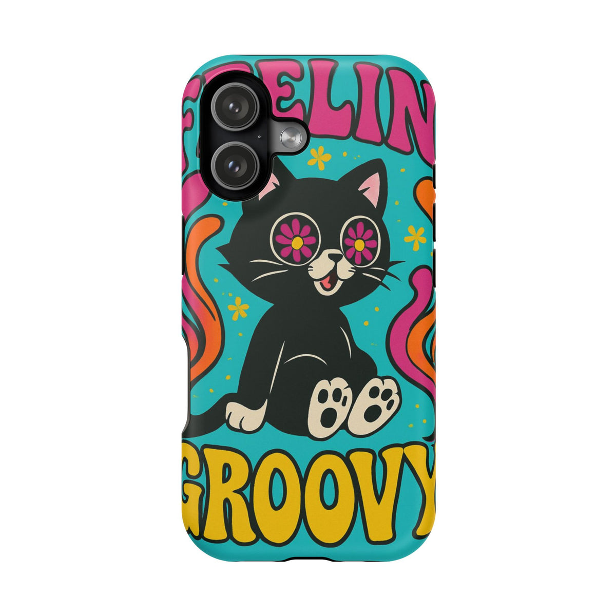 Groovy Cat Magnetic Impact-Resistant Phone Case