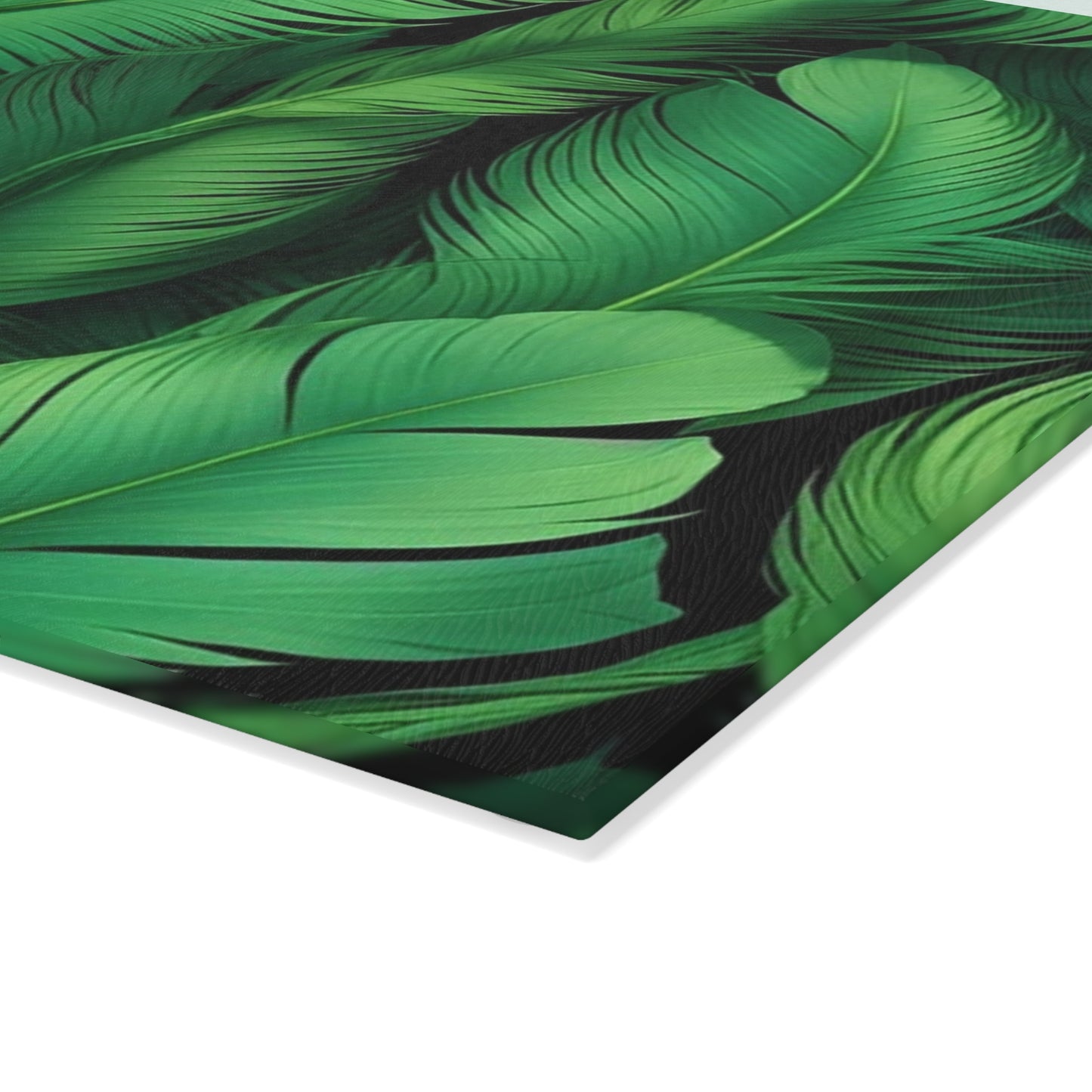 Tropical Glass Cutting Board, Kitchen Decor, Gift for Chefs, Leaf Design, Eco-Friendly Kitchen Essentials, Cookware