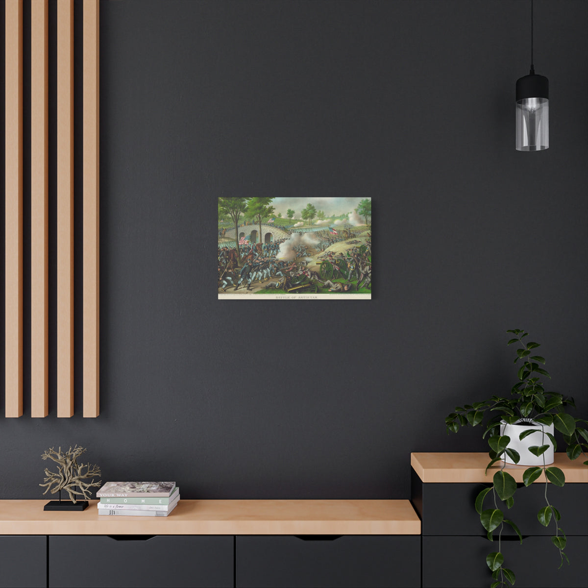 Antietam Battle Canvas Print — Civil War Historical Wall Art (Matte Stretched)