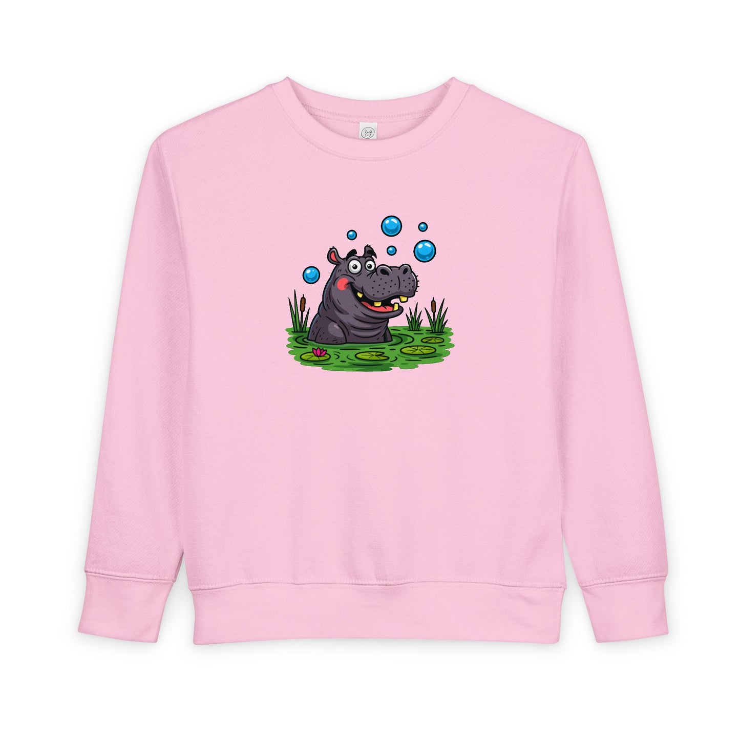 Toddler Hippo Sweatshirt, Cute Animal Apparel, Kids' Gift Idea, Birthday Present, Playful Toddler Clothes, Animal Lover Sweatshirt