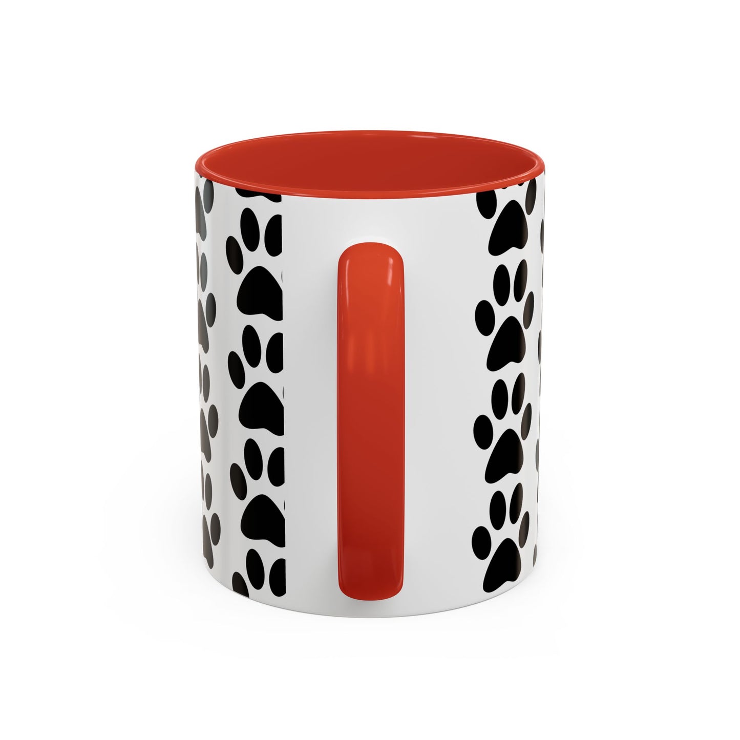 Paw Print Accent Coffee Mug - Dog Lover Gift, Black and White Pet Mug, Cute Animal Decor, Personalized Pet Owner Present, Coffee Tea Cup