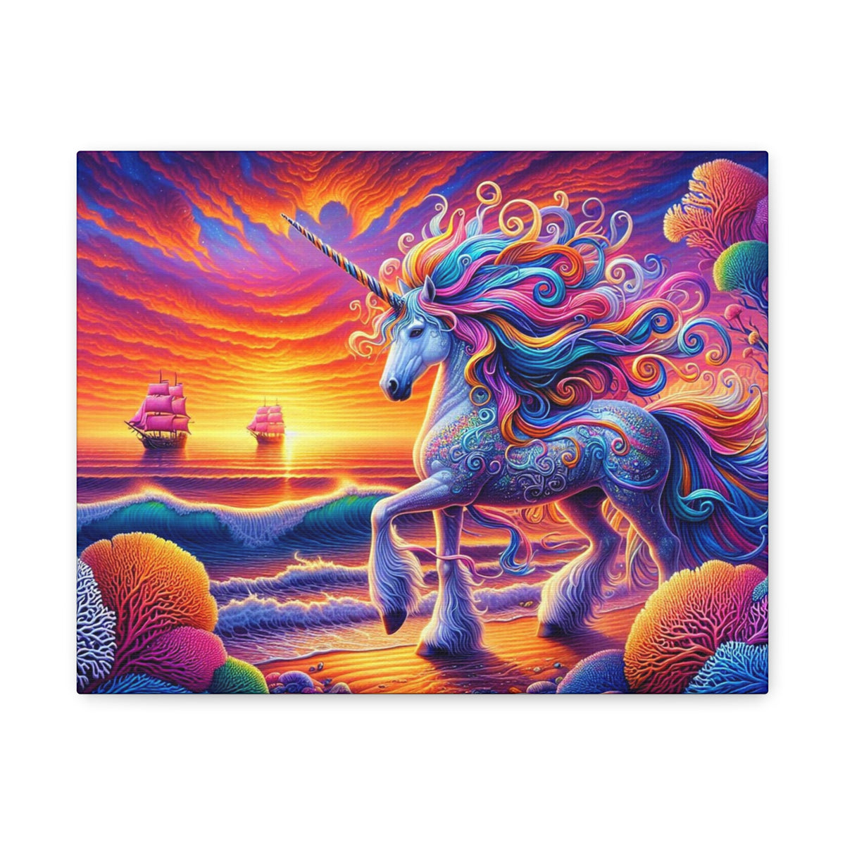 Matte Canvas, Stretched, 1.25" Unicorn