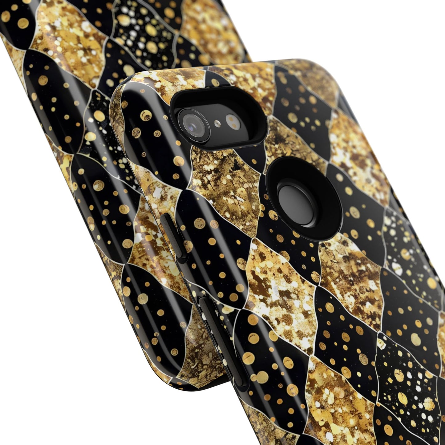 Elegant Gold & Black Phone Case for Tough Protection