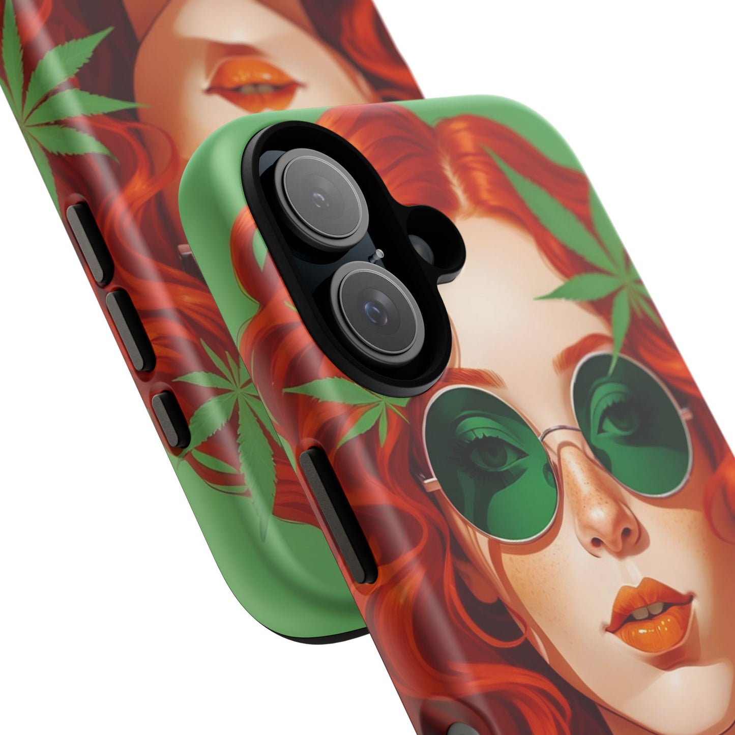 Vibrant Phone Case with Retro Greenery Design, Trendy Case for Casual Look, Gift for Her, Summer Vibes, Unique Phone Accessory