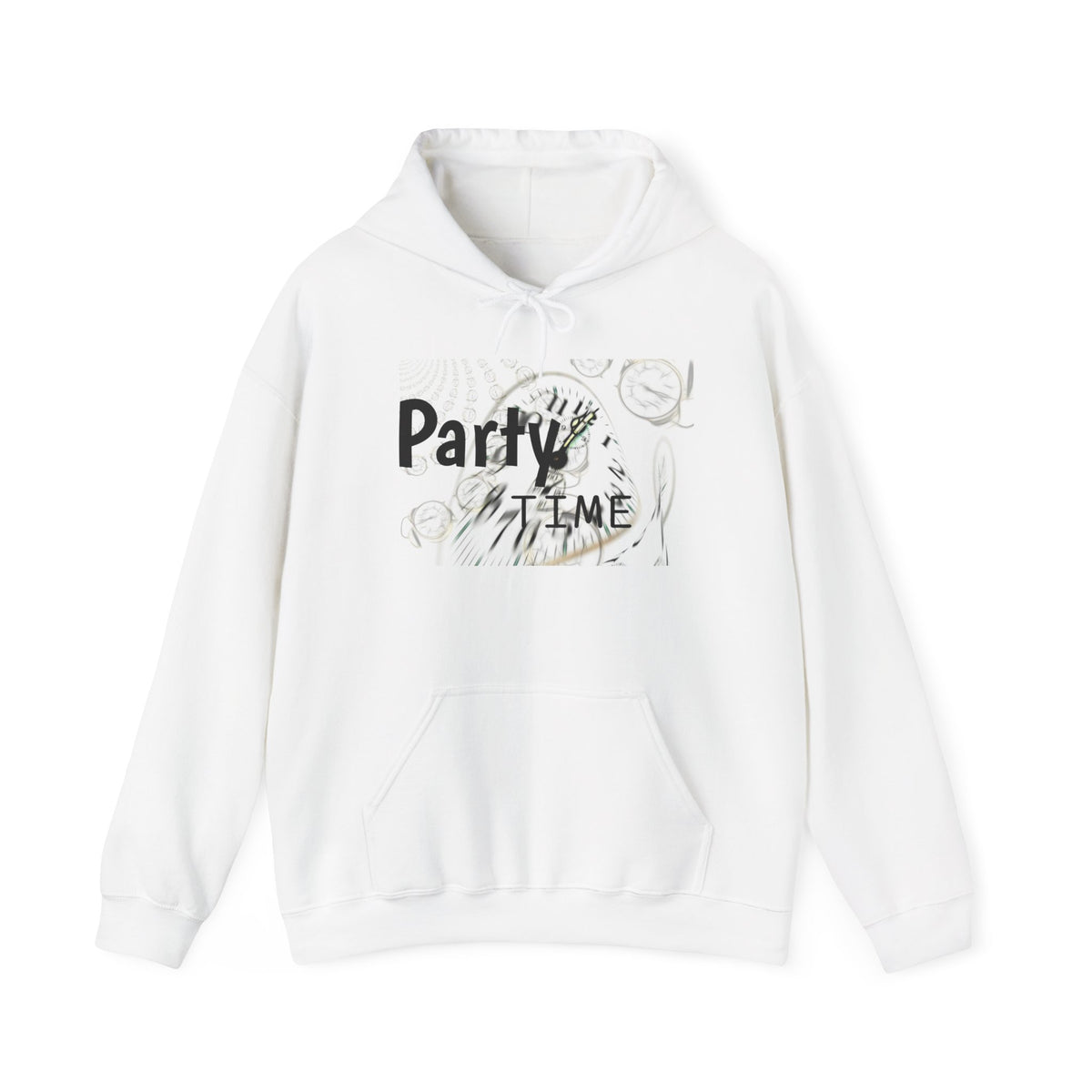 Party Time Unisex Hooded Sweatshirt, Fun Casualwear, Comfortable Gift, Perfect for Celebrations, Party-Outfit Essential