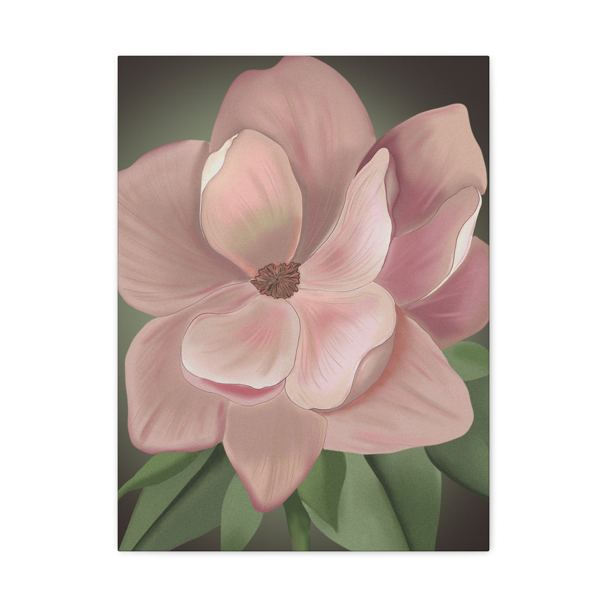 Matte Canvas, Stretched, 1.25" Pink Flowers