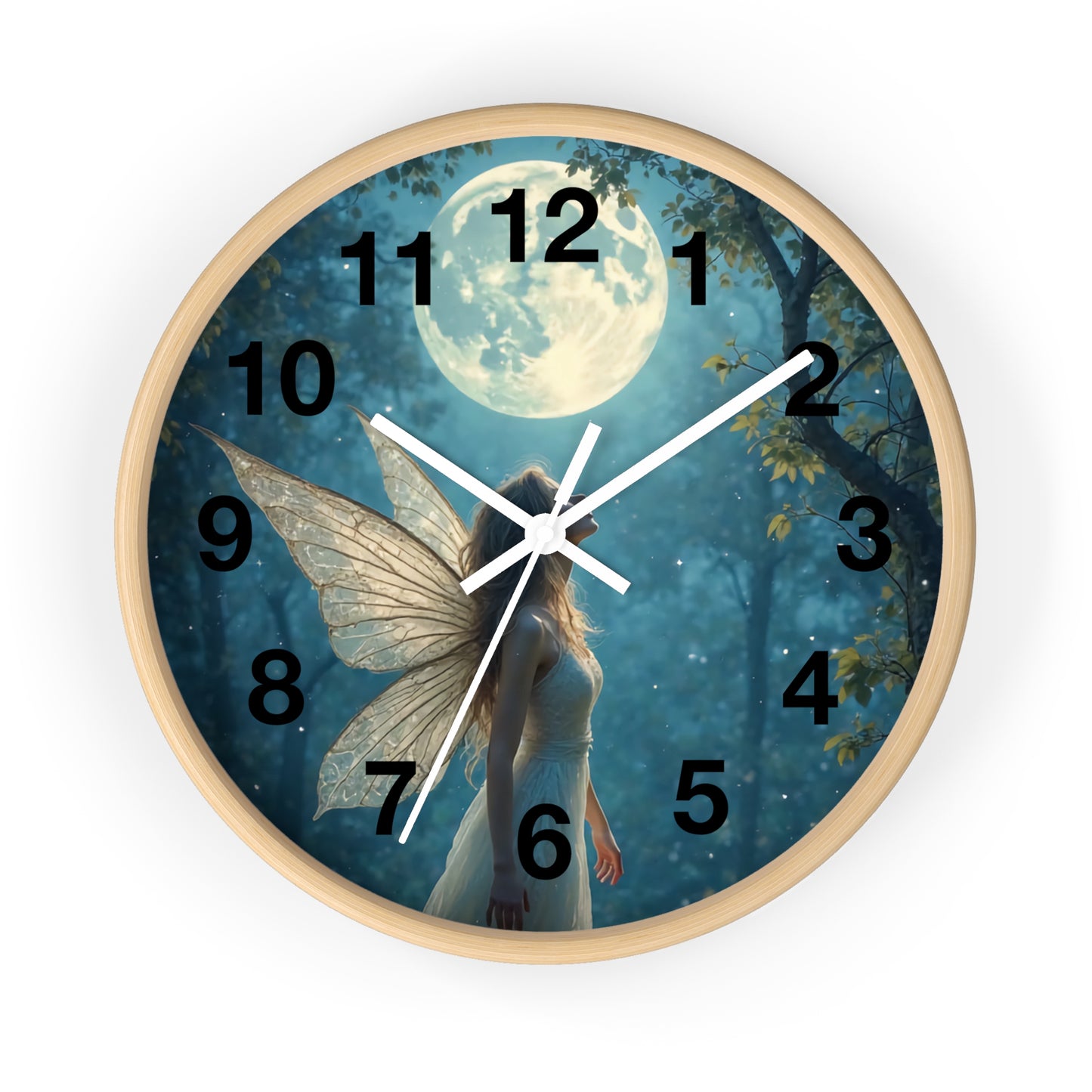 Moonlit Fairy Wall Clock, Enchanting Home Decor, Whimsical Timepiece, Fantasy Decor, Magical Fairy Clock, Gifts for Dreamers