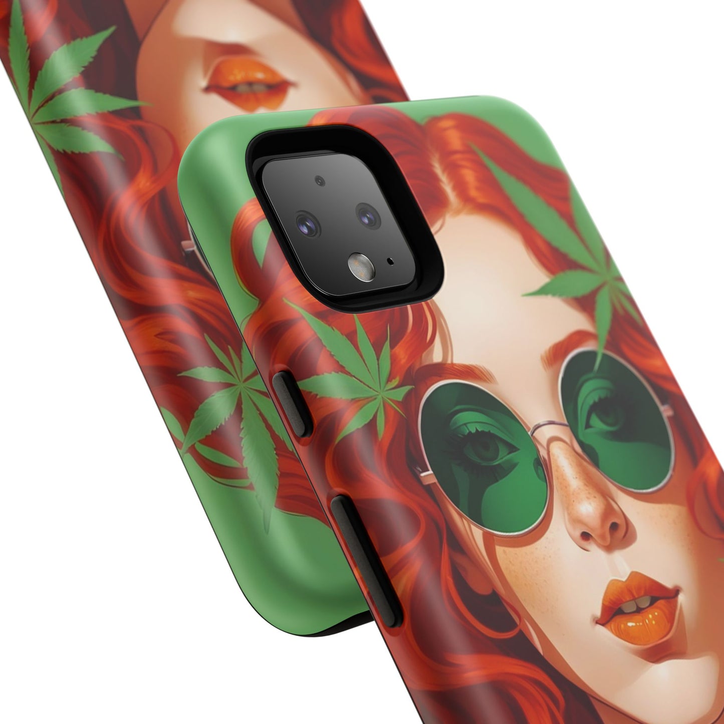 Vibrant Phone Case with Retro Greenery Design, Trendy Case for Casual Look, Gift for Her, Summer Vibes, Unique Phone Accessory