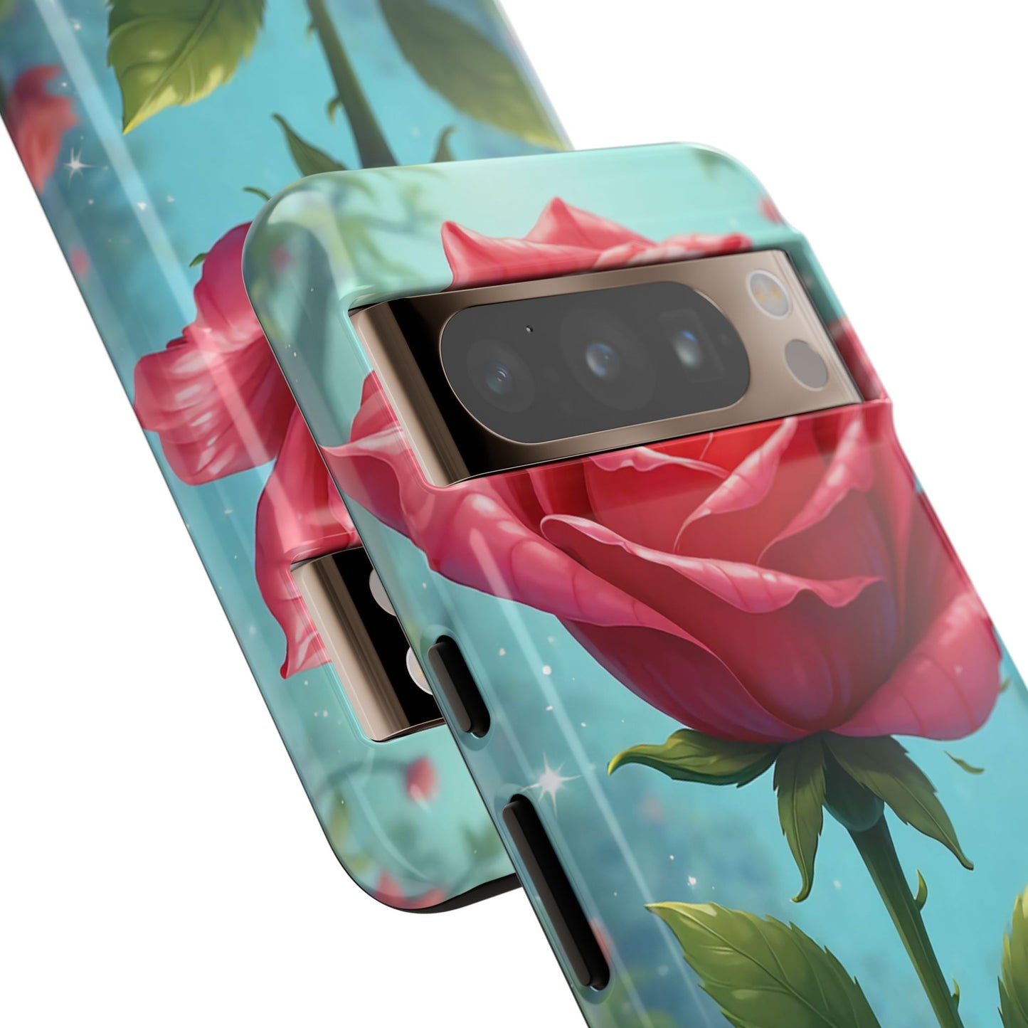 Floral Phone Case, Tough Cases with Elegant Rose Design, Stylish iPhone Cover, Rose Flower Gift for Nature Lovers, Unique Mobile Accessories