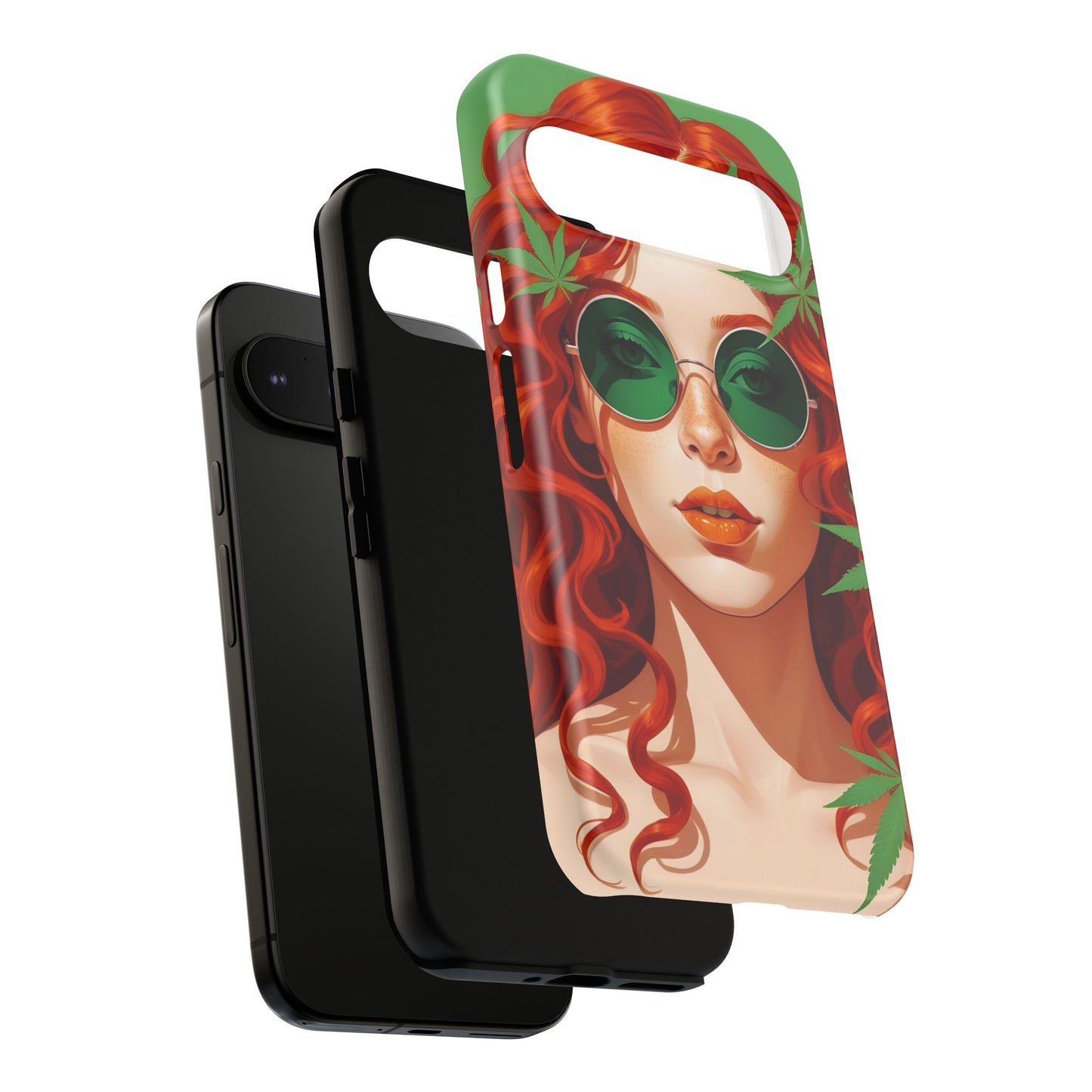 Vibrant Phone Case with Retro Greenery Design, Trendy Case for Casual Look, Gift for Her, Summer Vibes, Unique Phone Accessory