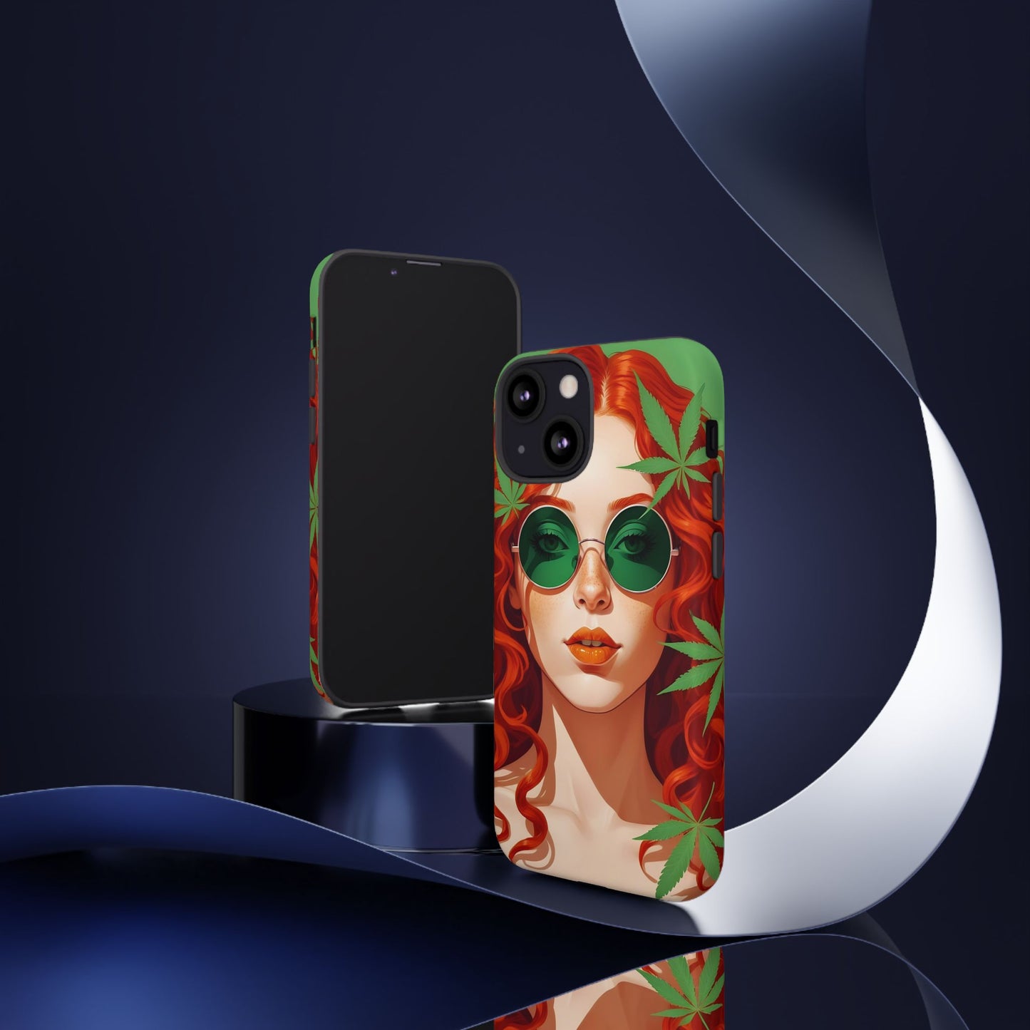 Vibrant Phone Case with Retro Greenery Design, Trendy Case for Casual Look, Gift for Her, Summer Vibes, Unique Phone Accessory